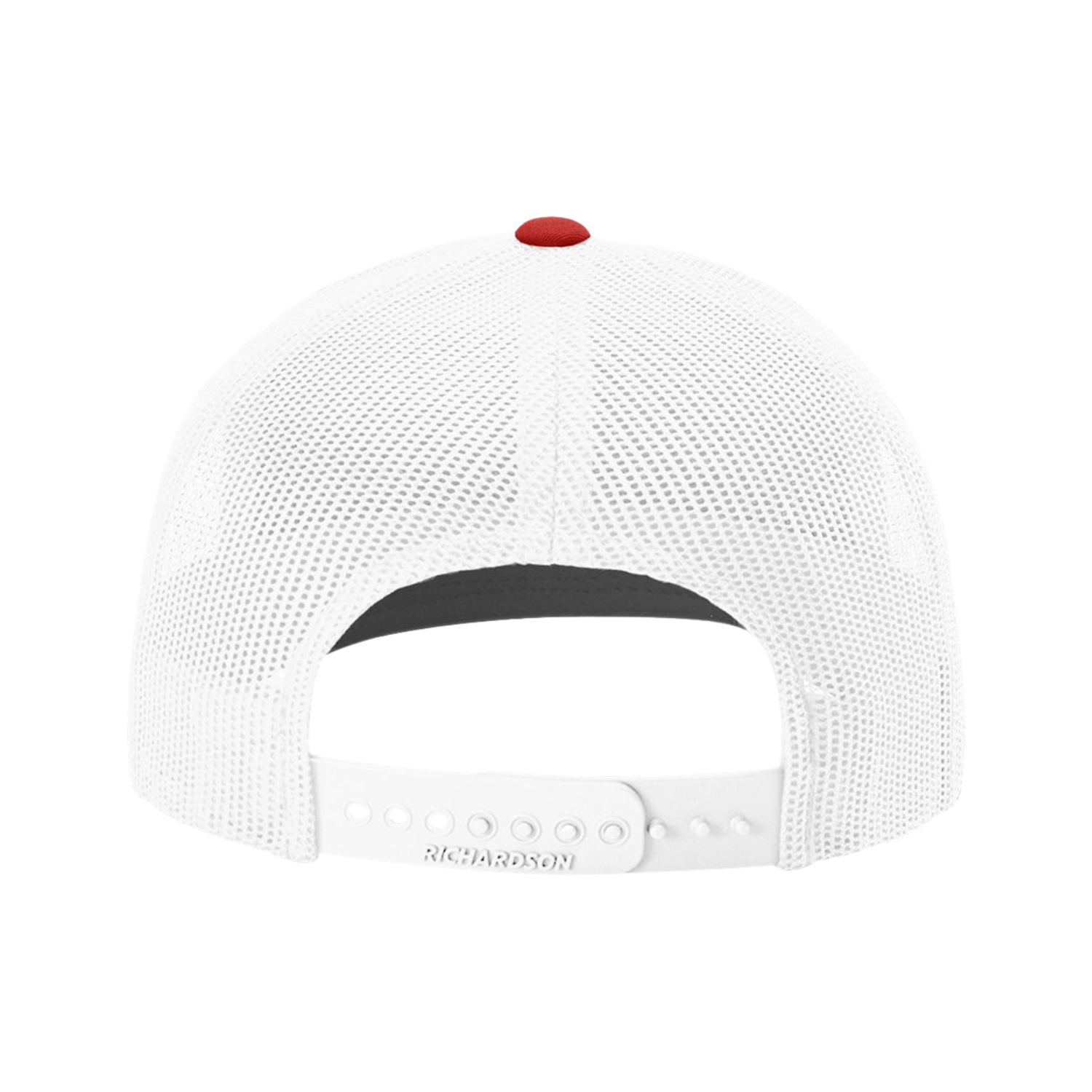 Richardson 112 | Adjustable Snapback Trucker Cap | Black / White / Red
