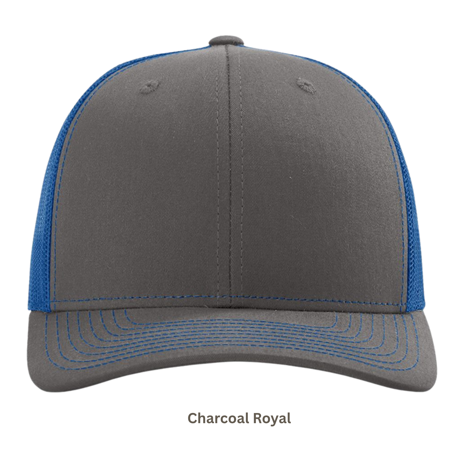 Richardson 112 | Adjustable Snapback Trucker Cap | Charcoal / Royal