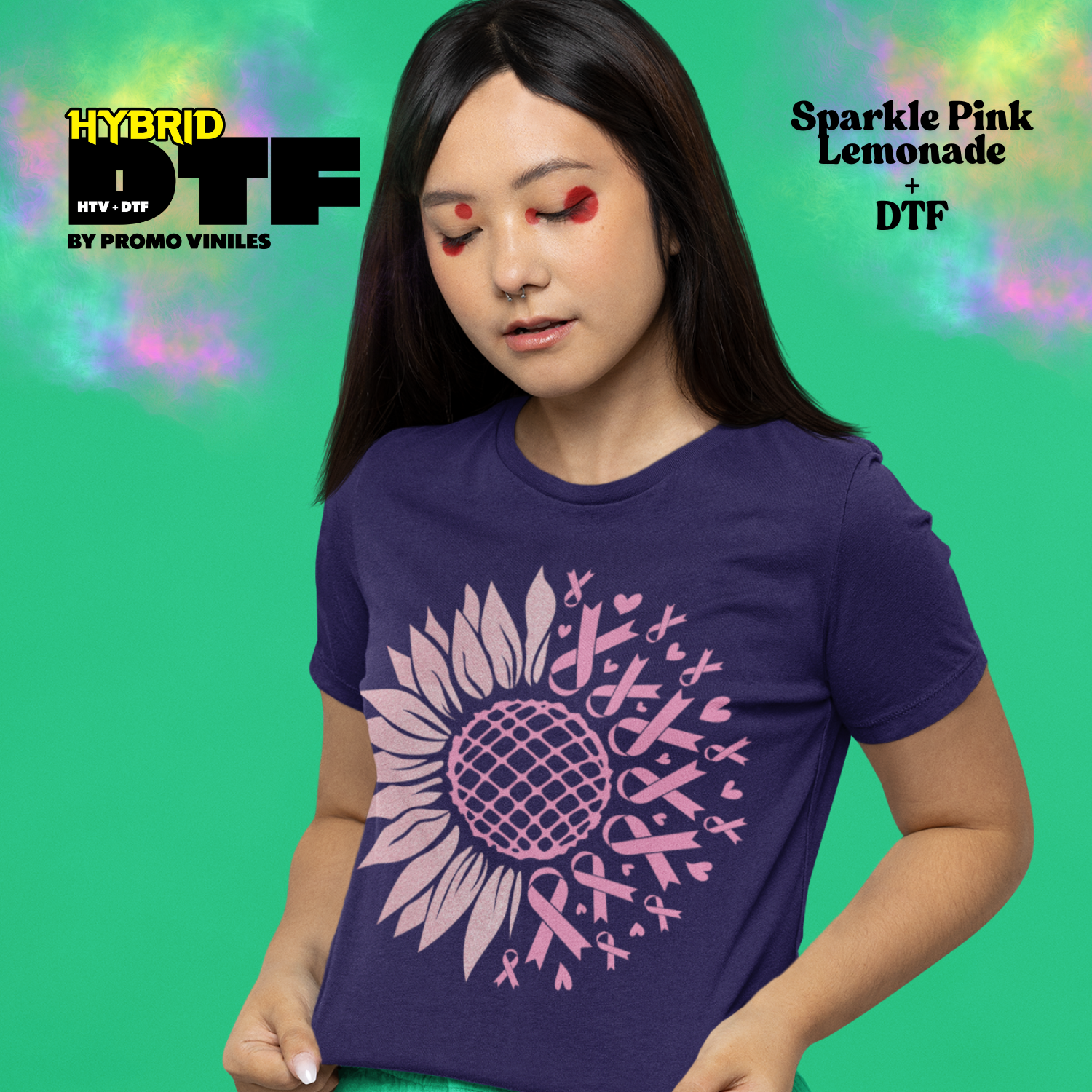 Hybrid DTF | Sunflower | Sparkle Pink Lemonade