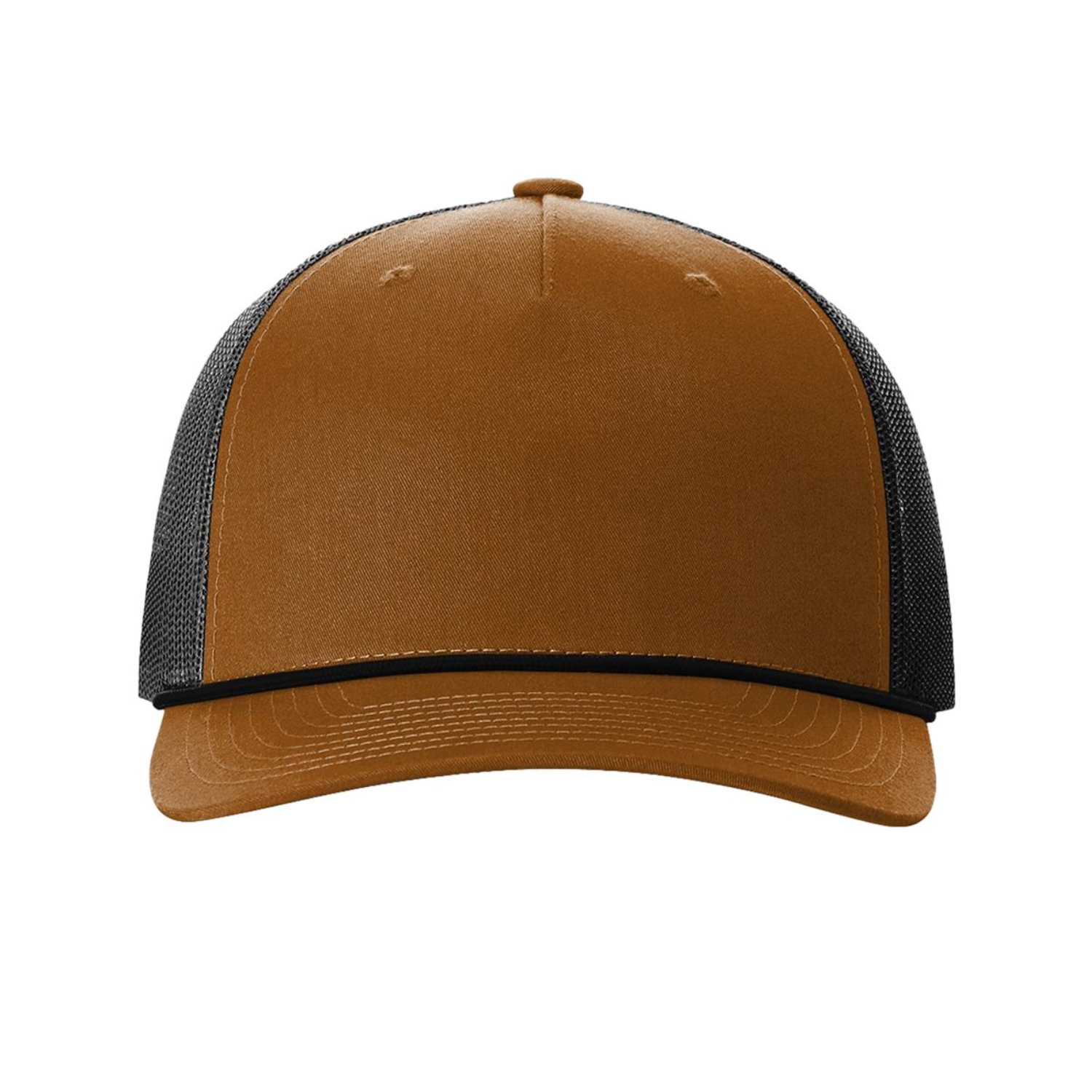 Richardson 112FPR | Five Panel Trucker with Rope Cap | Caramel/ Black