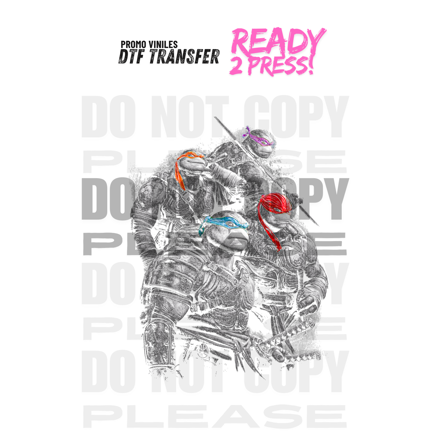 DTF Transfers | Tortugas | Halftones | 10x13