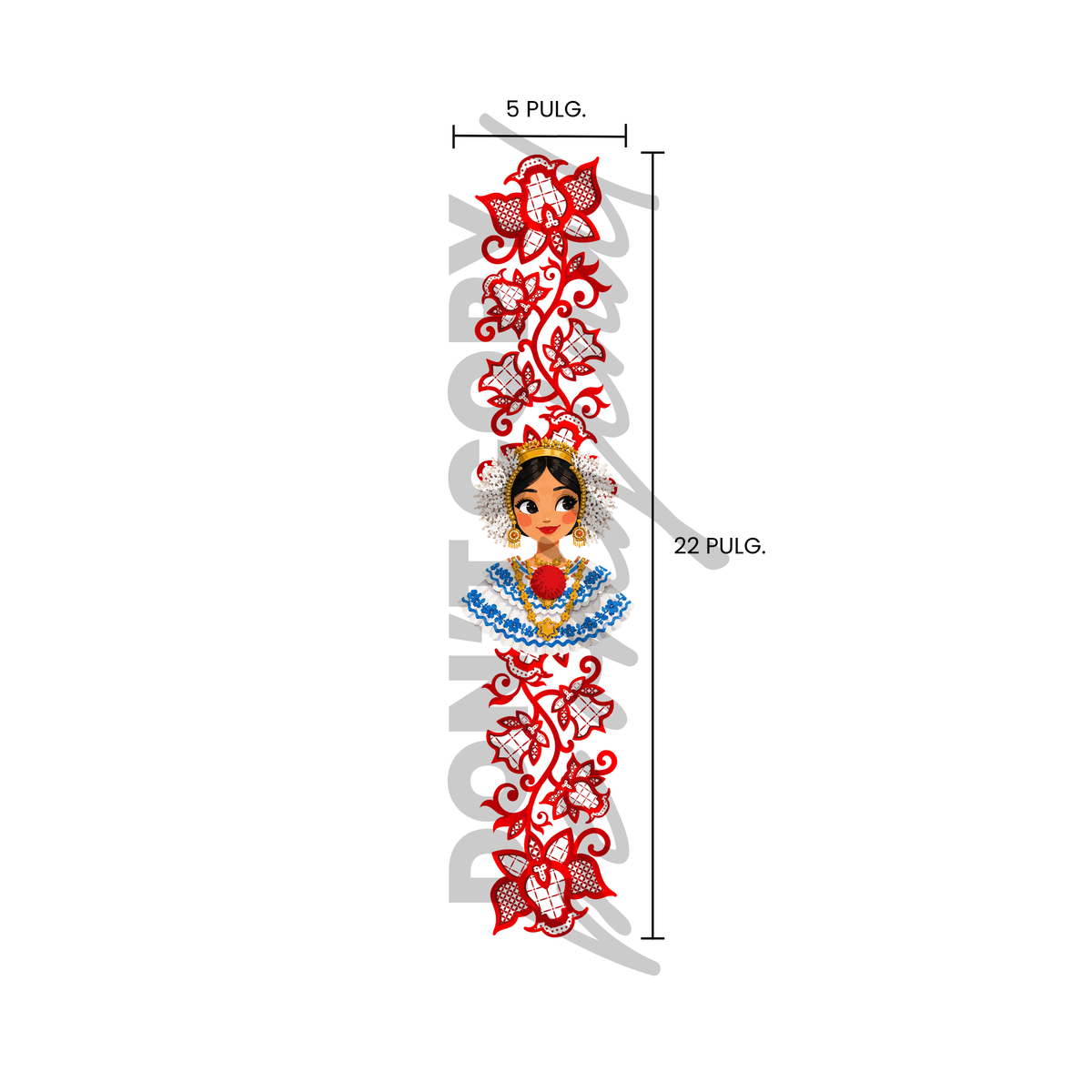 DTF Transfers | Empollerada Flores de Pollera