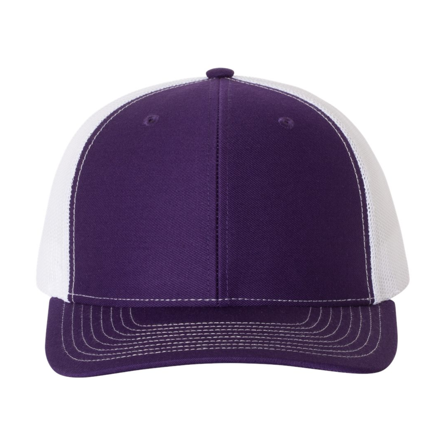 Richardson 112 | Adjustable Snapback Trucker Cap | Purple/White