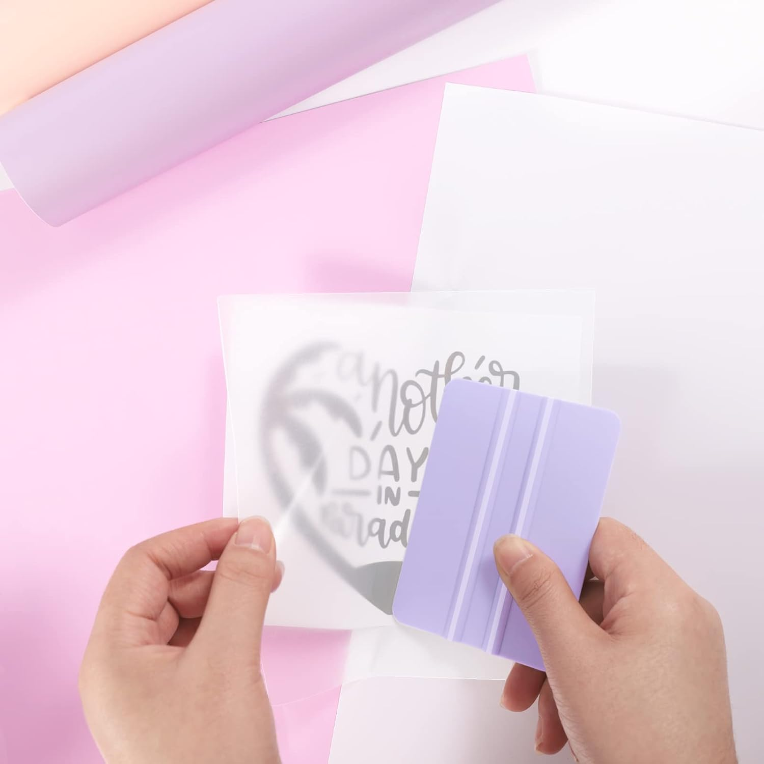 Squeegee Espátula para Vinil Adhesivo con fieltro | Lila