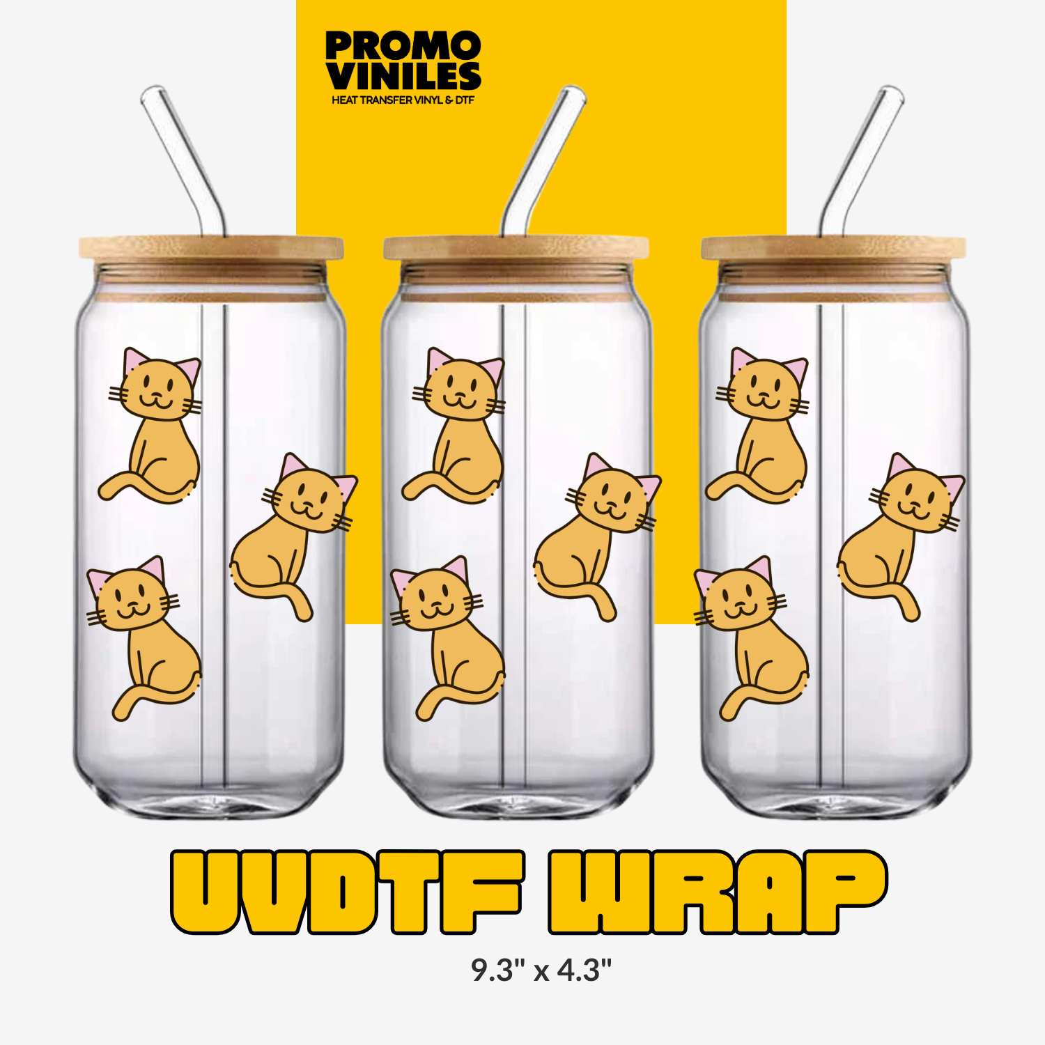 UV DTF Wrap | Orange Kitten