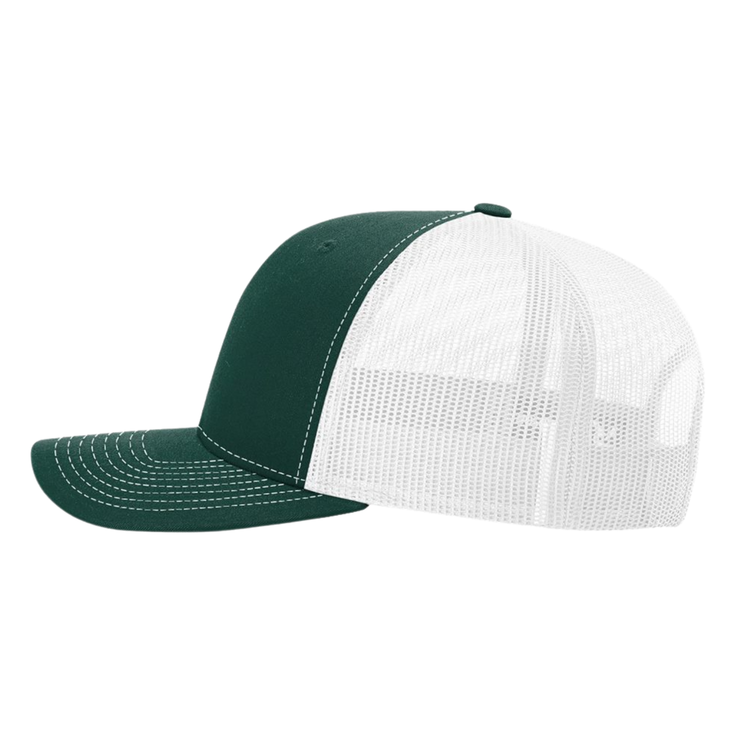 Richardson 112 | Adjustable Snapback Trucker Cap | Dark Green / White