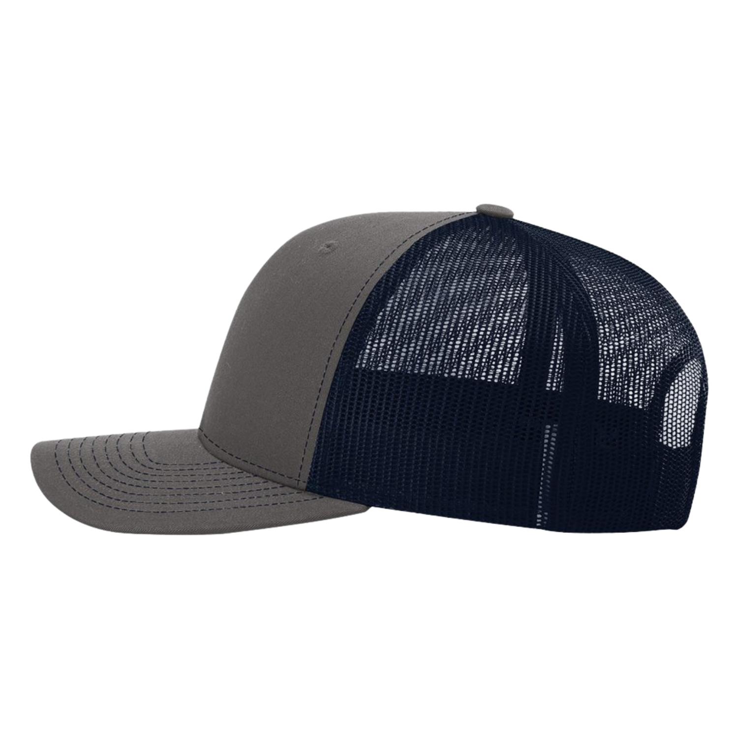 Richardson 112 | Adjustable Snapback Trucker Cap | Charcoal / Navy
