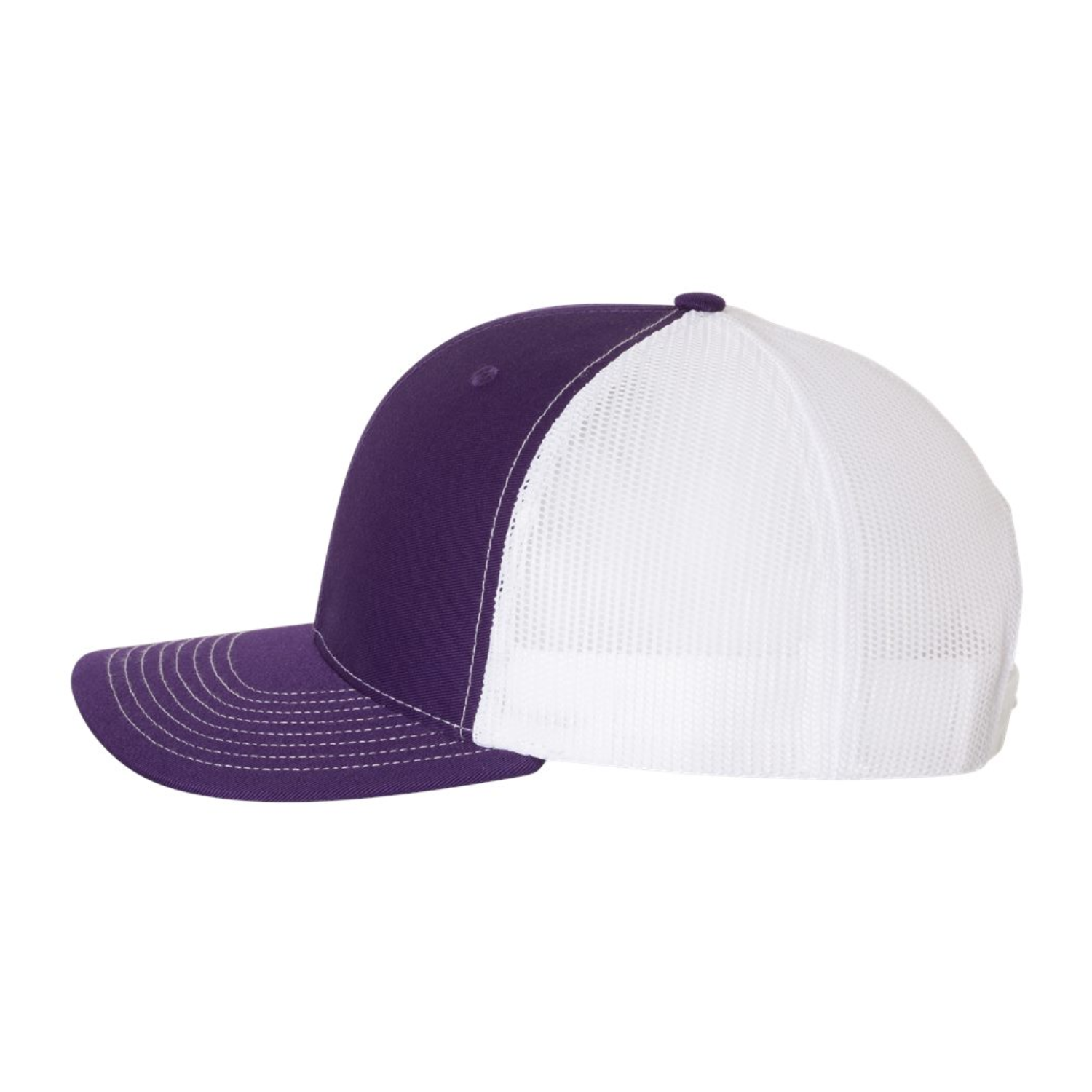 Richardson 112 | Adjustable Snapback Trucker Cap | Purple/White