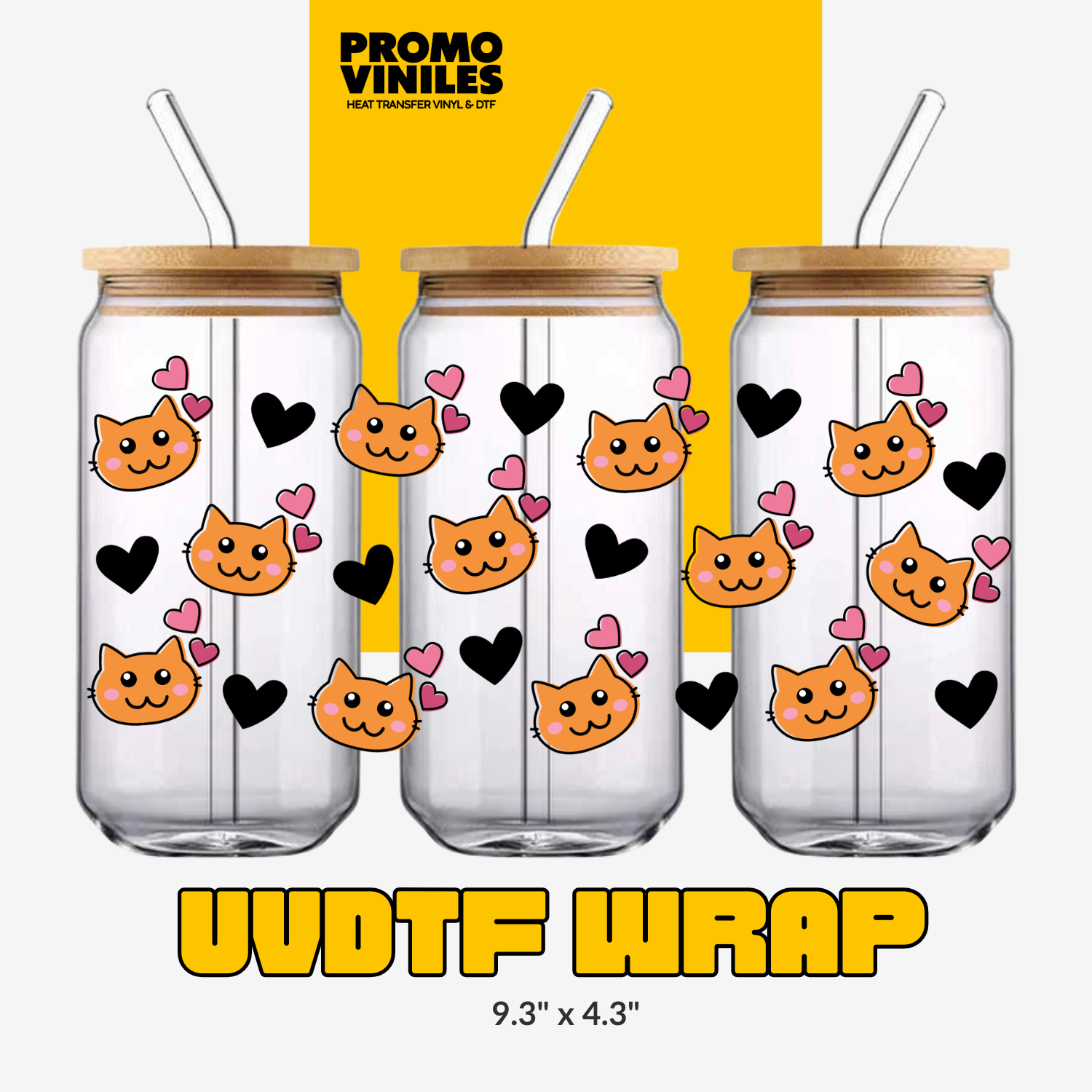 UV DTF Wrap | Cat Love