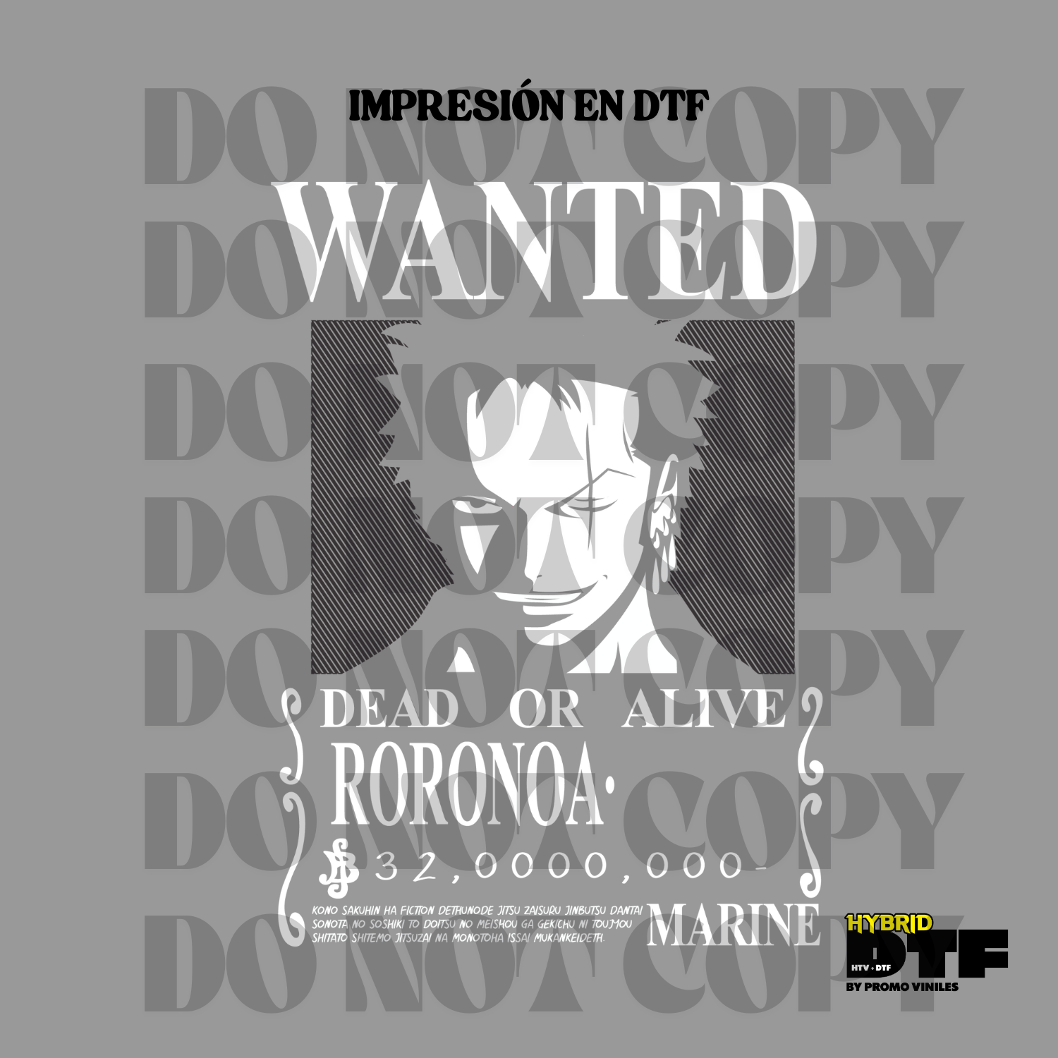 Hybrid DTF | Zoro Wanted | Easyweed Electric Green