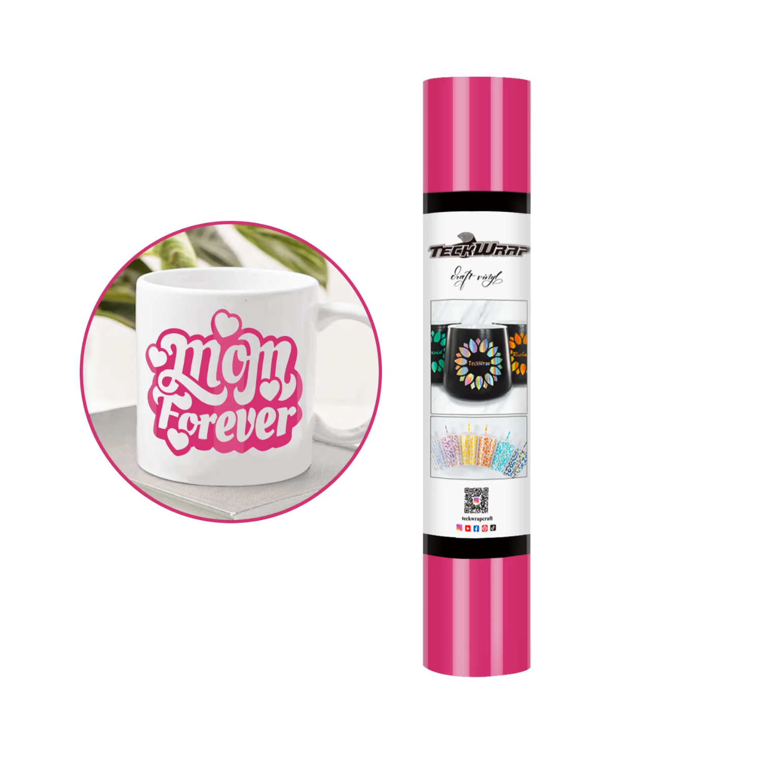 Vinil Adhesivo | Permanente | 001G Ultra Pink | Ancho 12"