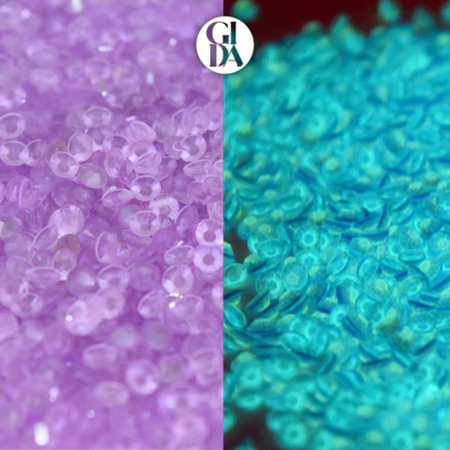 Flat Back Rhinestones | Lilac- Glow in the Dark | 3mm