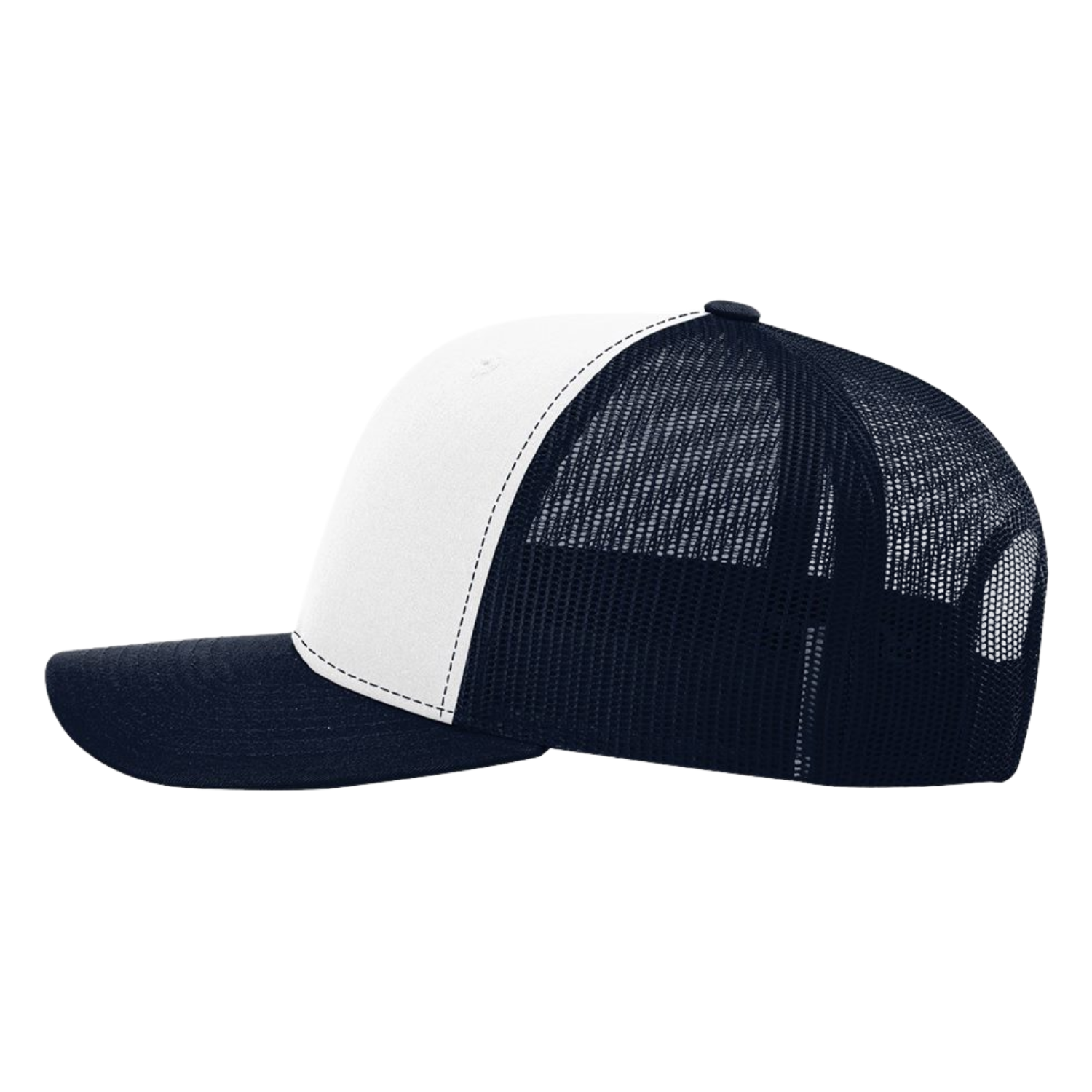 Richardson 112 | Adjustable Snapback Trucker Cap | White/ Navy