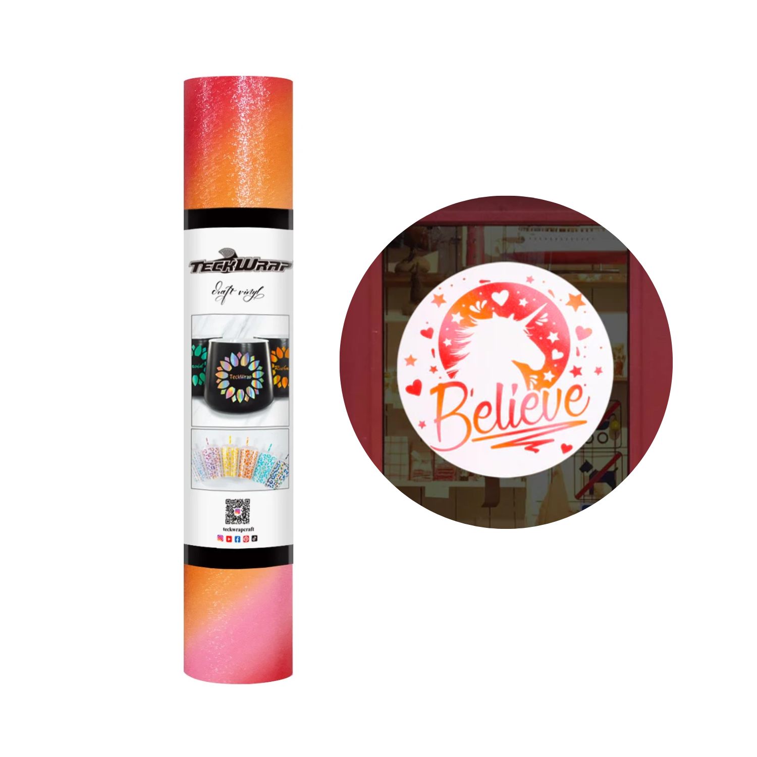 Vinil Adhesivo | Permanente | Diagonal Tea Rose | Ancho 12"