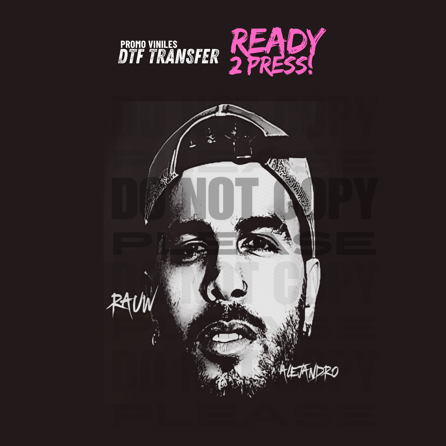 DTF Transfers | Rauw | Halftones | 13x16"