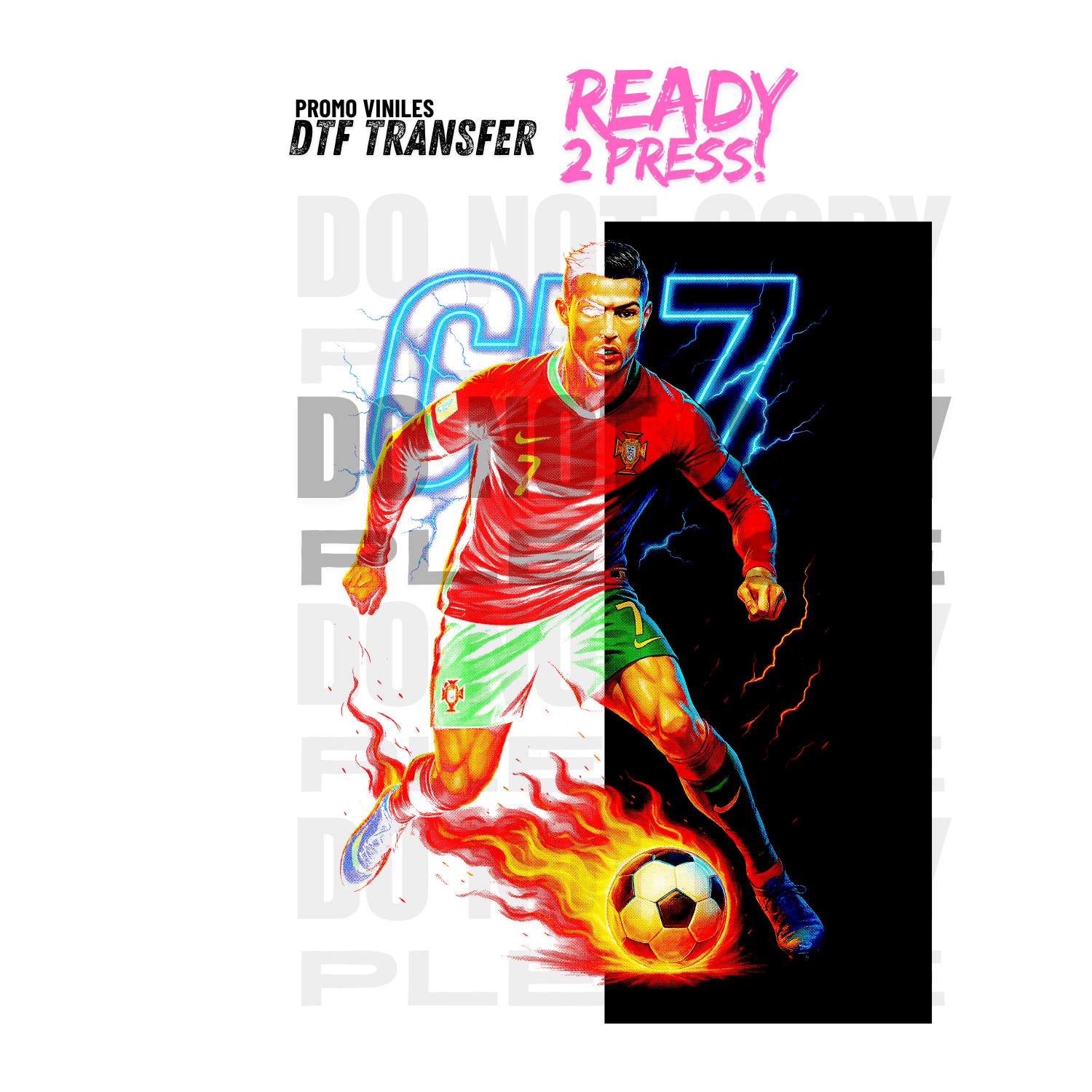 DTF Transfers | Ronaldo | Halftone