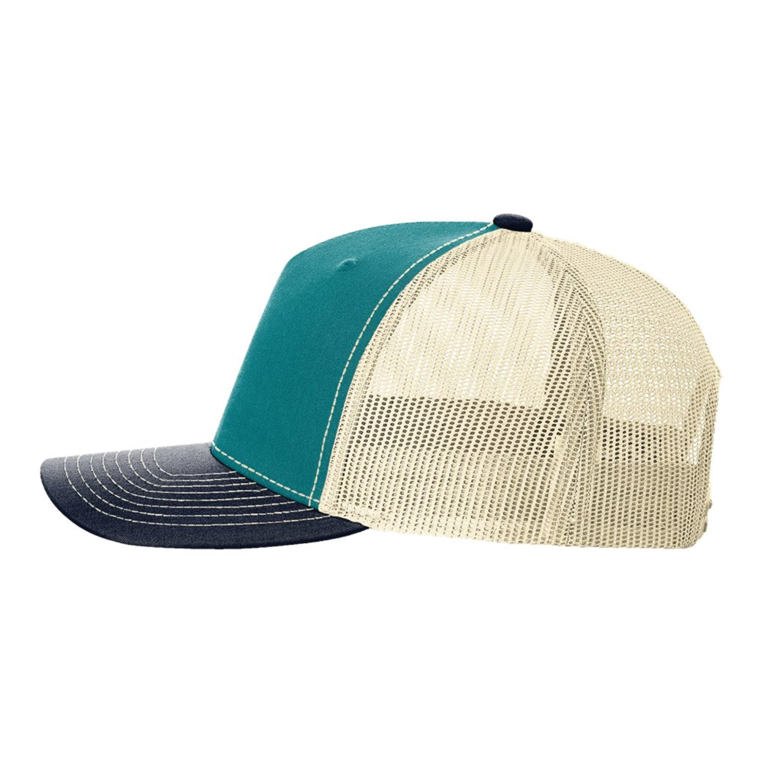 Richardson 112 | Five Panel Trucker | Blue Teal/ Birch/ Navy