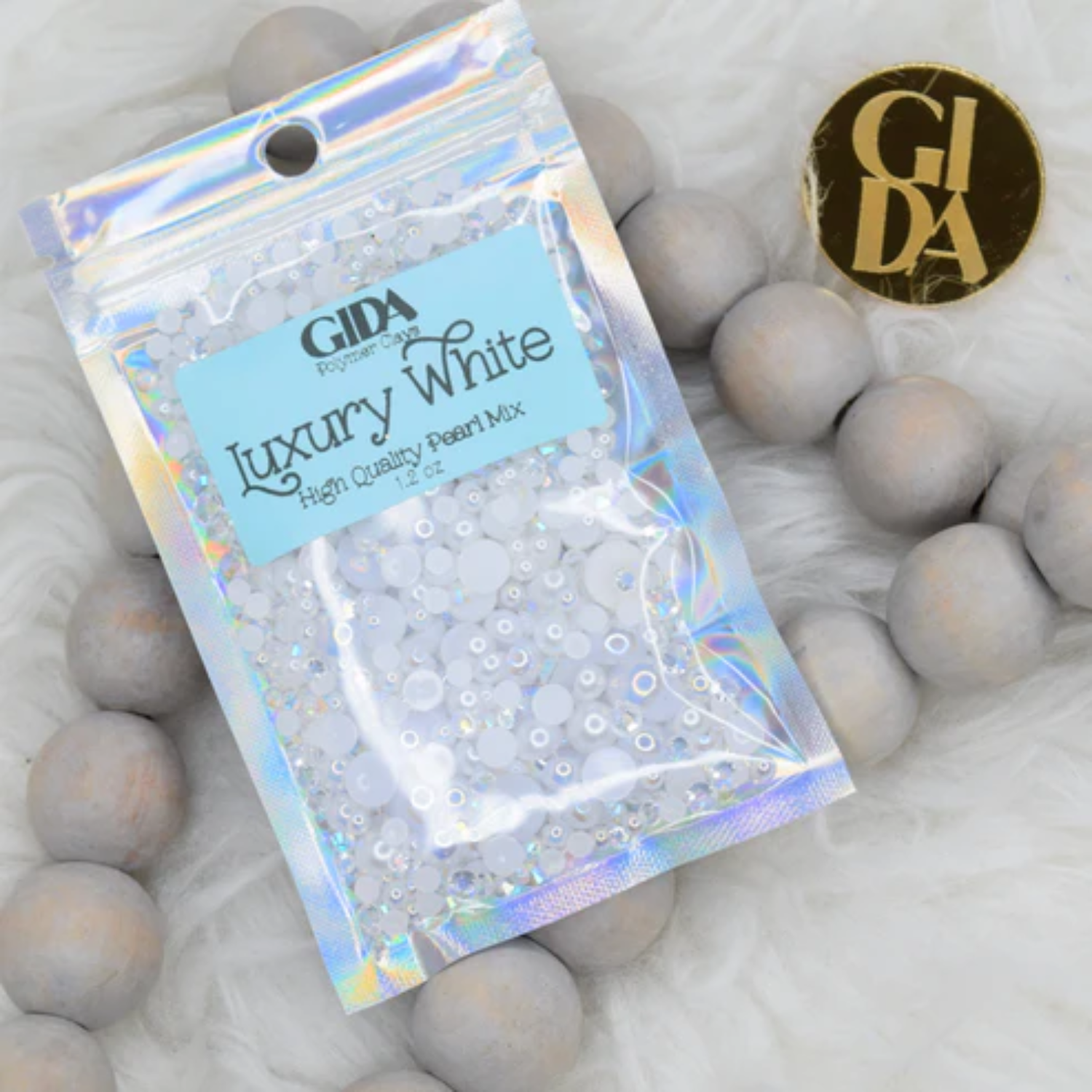 Flat Back Pearl Mix | Luxury White | 1.2oz