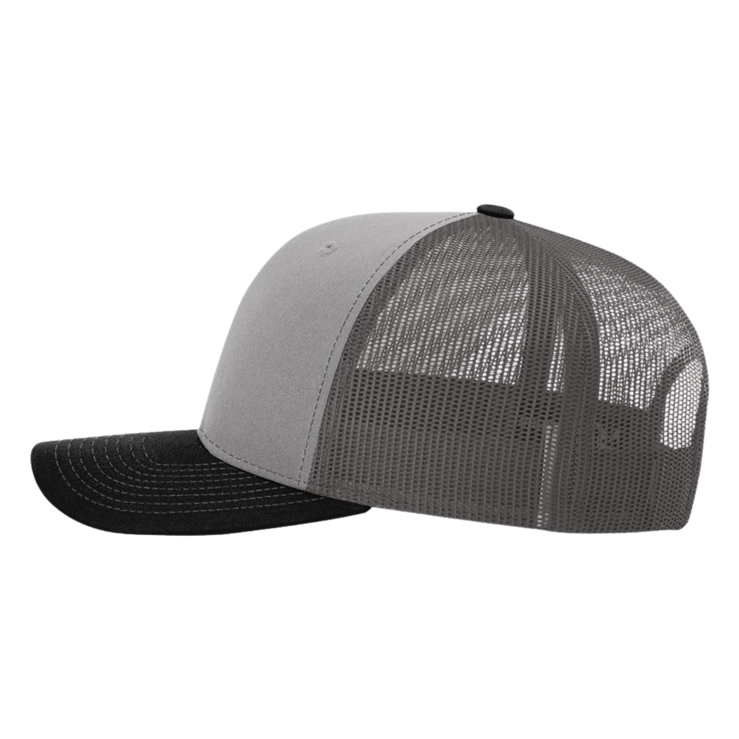Richardson 112 | Adjustable Snapback Trucker Cap | Grey/ Charcoal/ Black