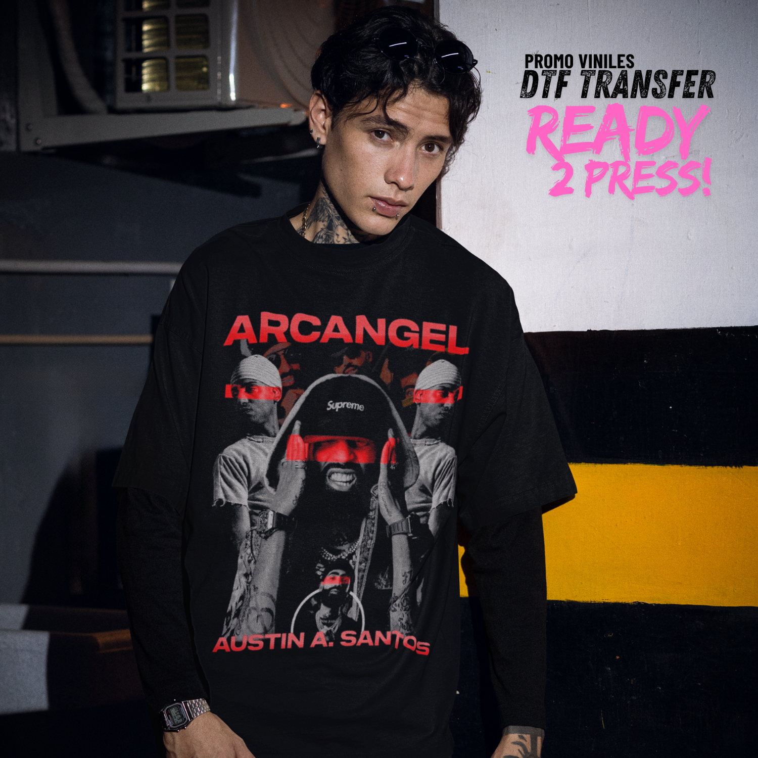 DTF Transfers | Arca Red | Halftones | 13x16"