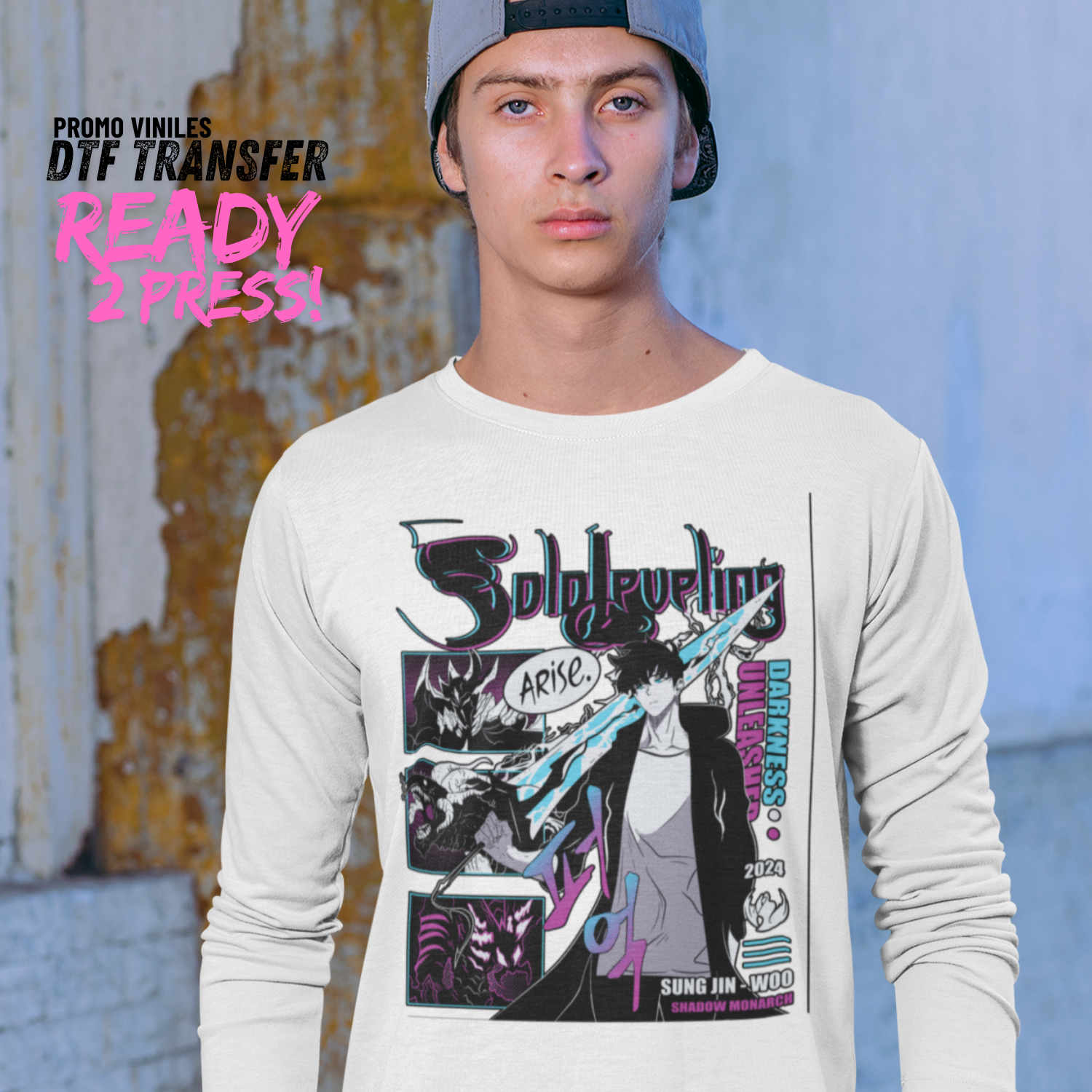 DTF Transfers | Solo Leveling - Para Tshirt Claro