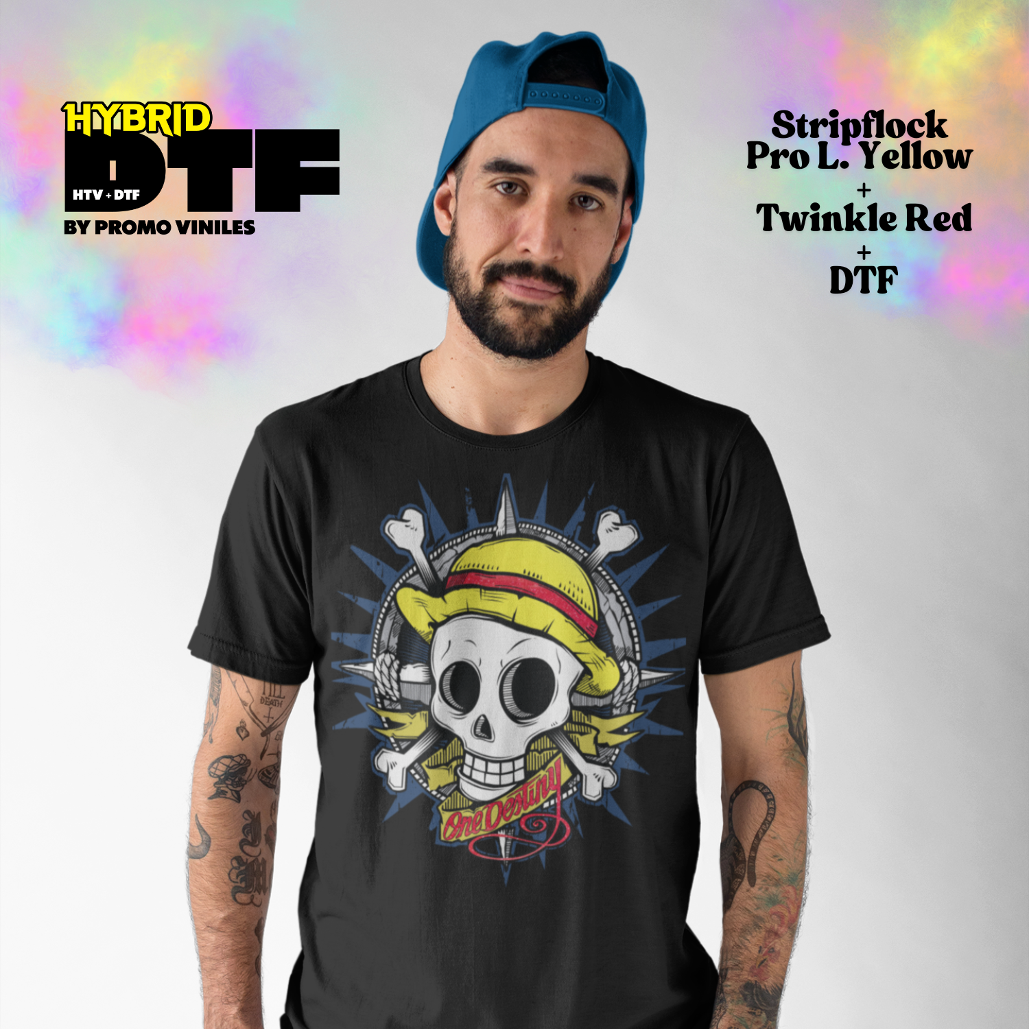 Hybrid DTF | One Destiny | Stripflock Pro Lemon Yellow & Twinkle Red