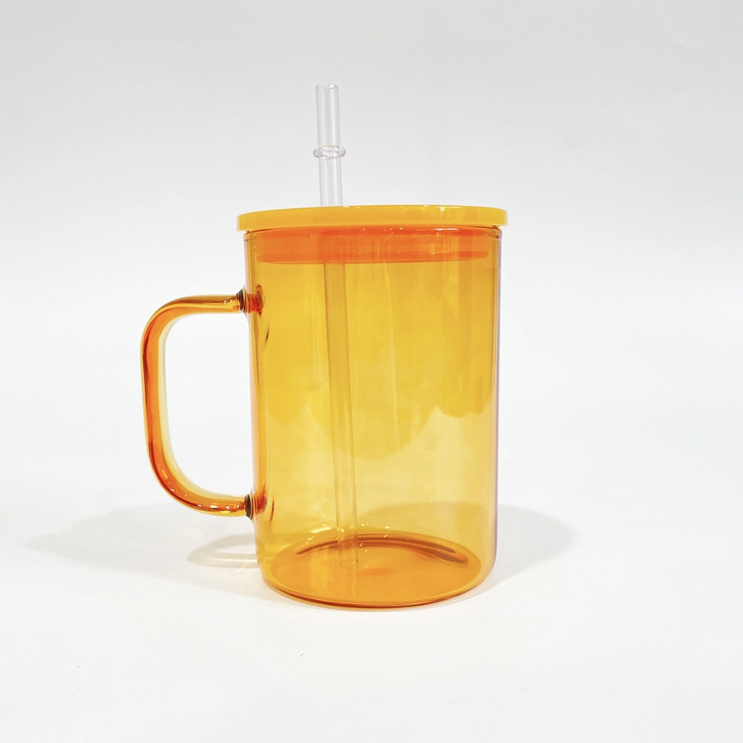Jelly Mugs Sublimables | Tapa y carrizo de plástico | Naranja 17oz