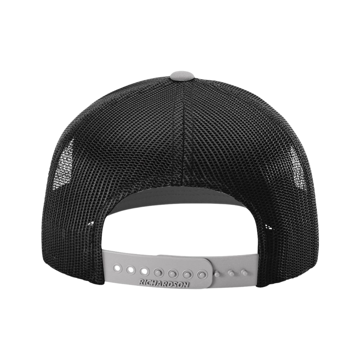 Richardson 112 | Adjustable Snapback Trucker Cap | Black/ Light Grey CMB