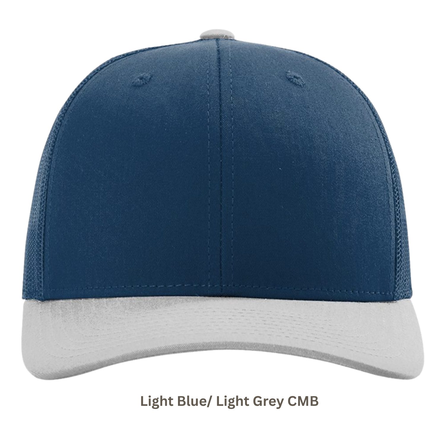 Richardson 112 | Adjustable Snapback Trucker Cap | Light Blue/ Light Grey CMB