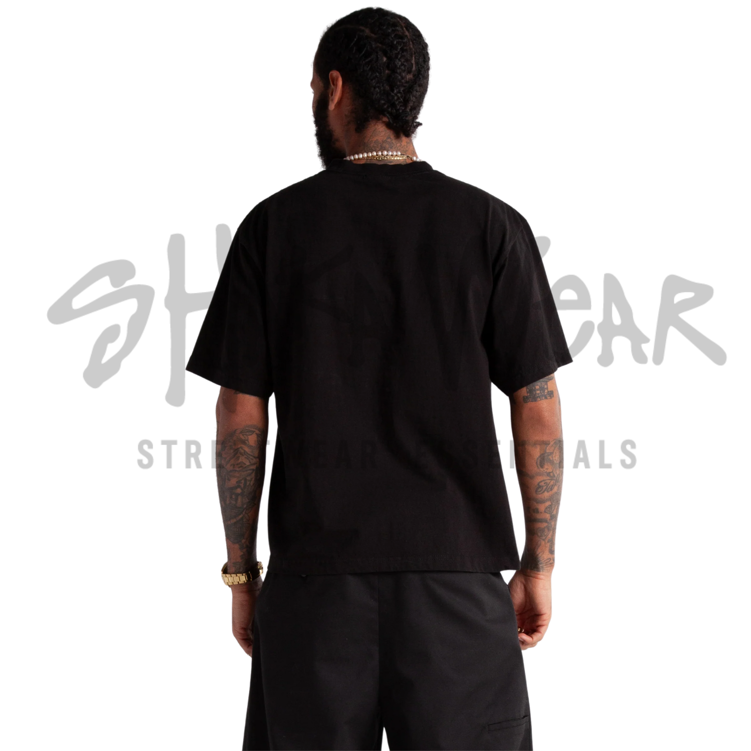 Shaka Wear Max Heavyweight Cropped Tee | Black | 7.5 oz