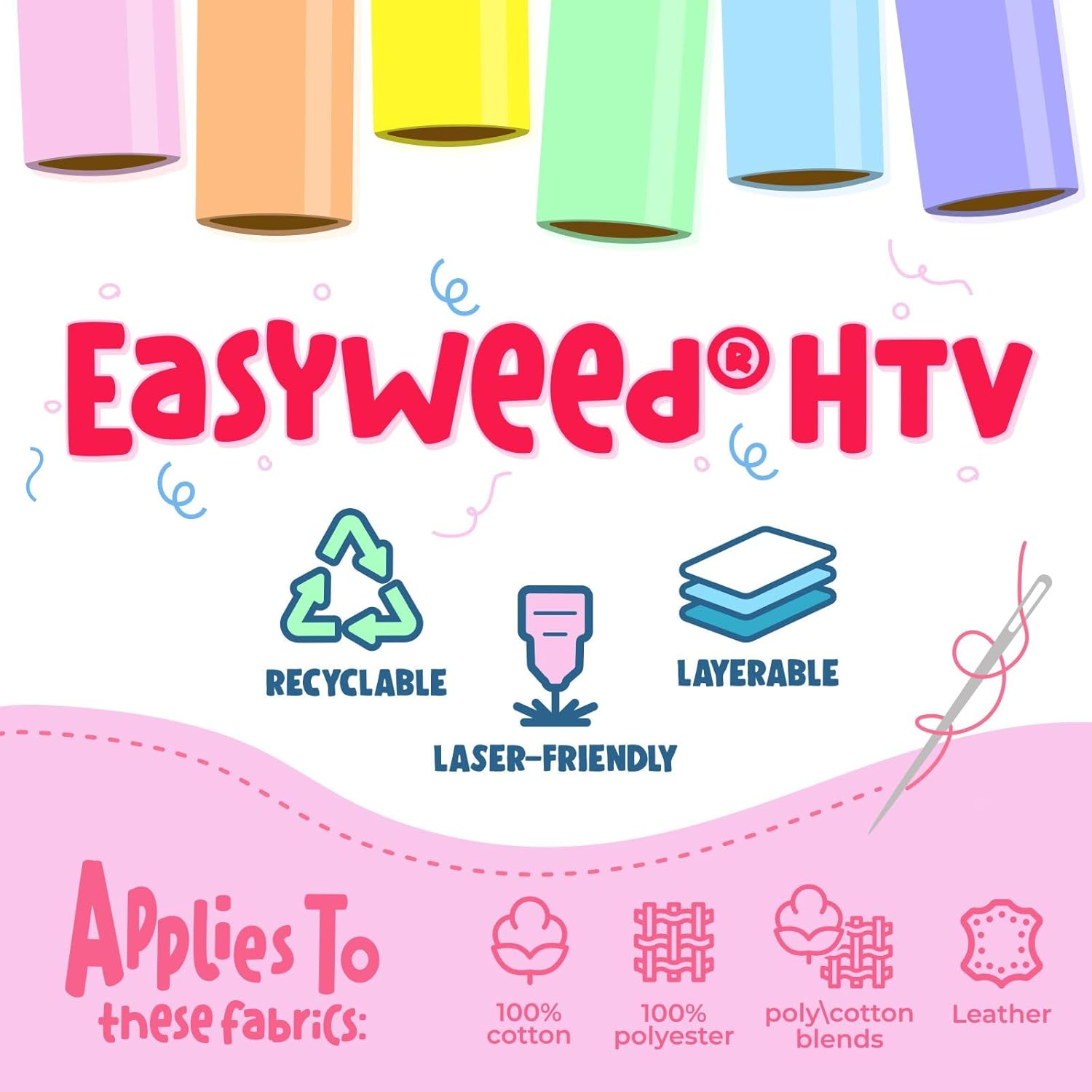 Siser EasyWeed Vinil Textil Térmico | Blanco | Ancho 12" (11.8)