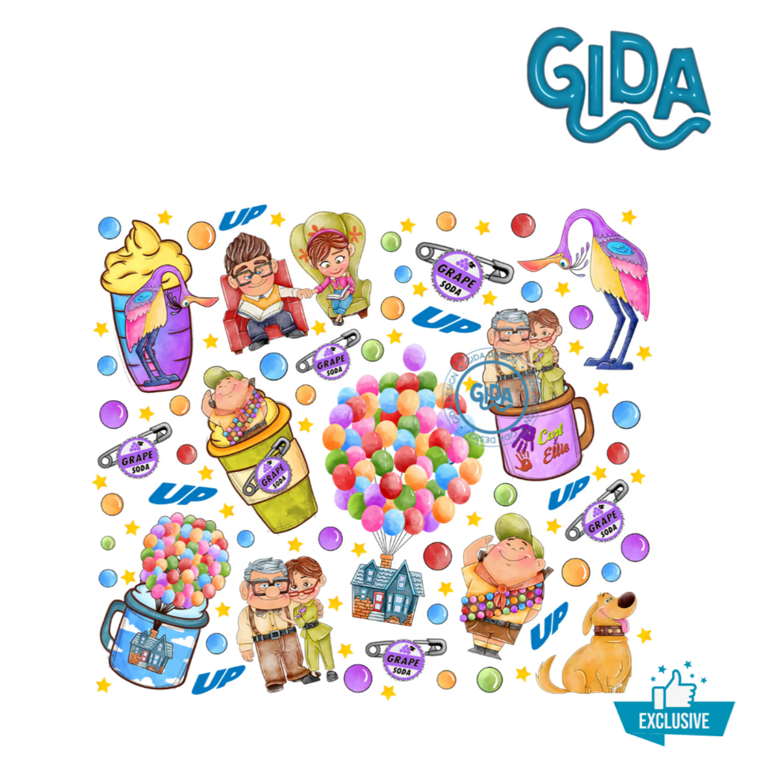 UV DTF Wrap | Cartoon | 20oz Full Wrap