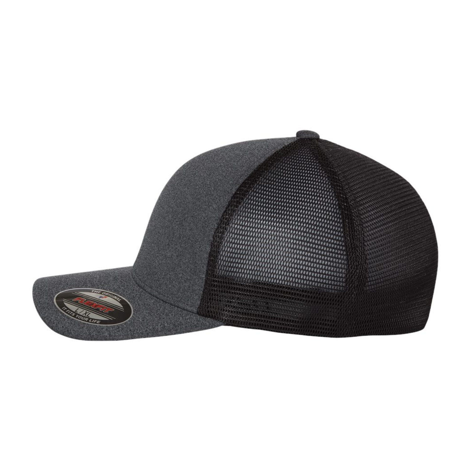 Flexfit 5511UP | Unipanel Trucker Cap | Melange Dark Grey/ Black