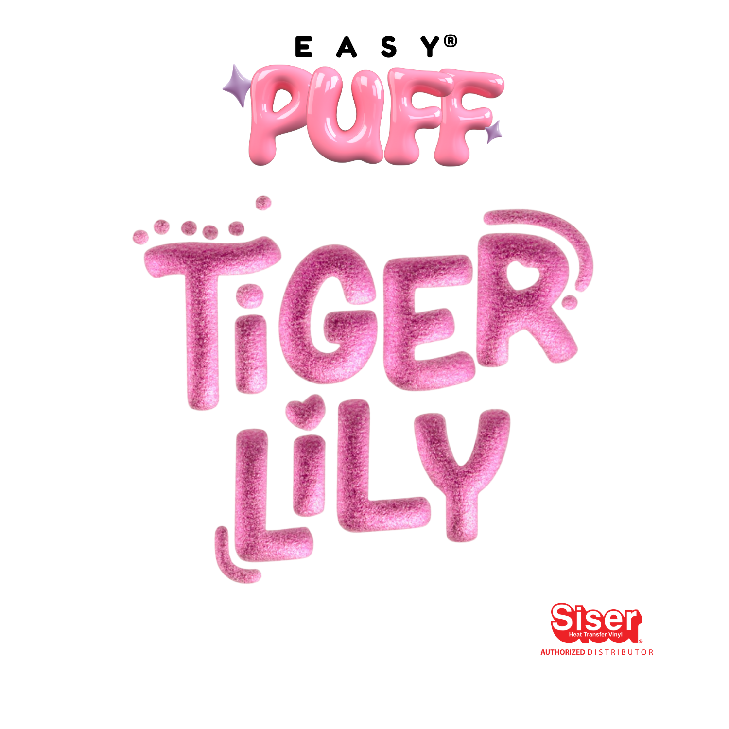 Siser EasyPuff Metallic Vinil Textil Térmico | Tiger Lily | Ancho 12"