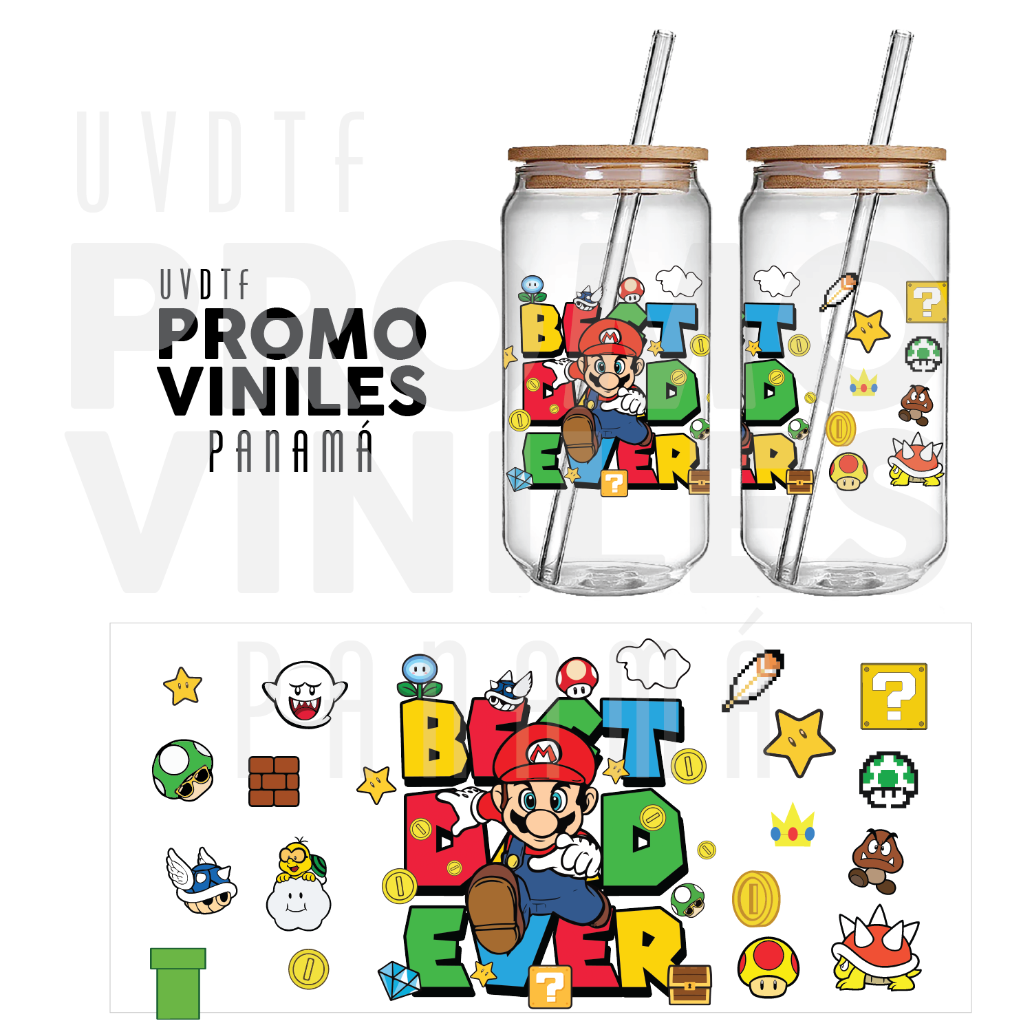 Promo Viniles Panamá - UV DTF Wrap | Best Dad Ever - Promo Viniles Panamá