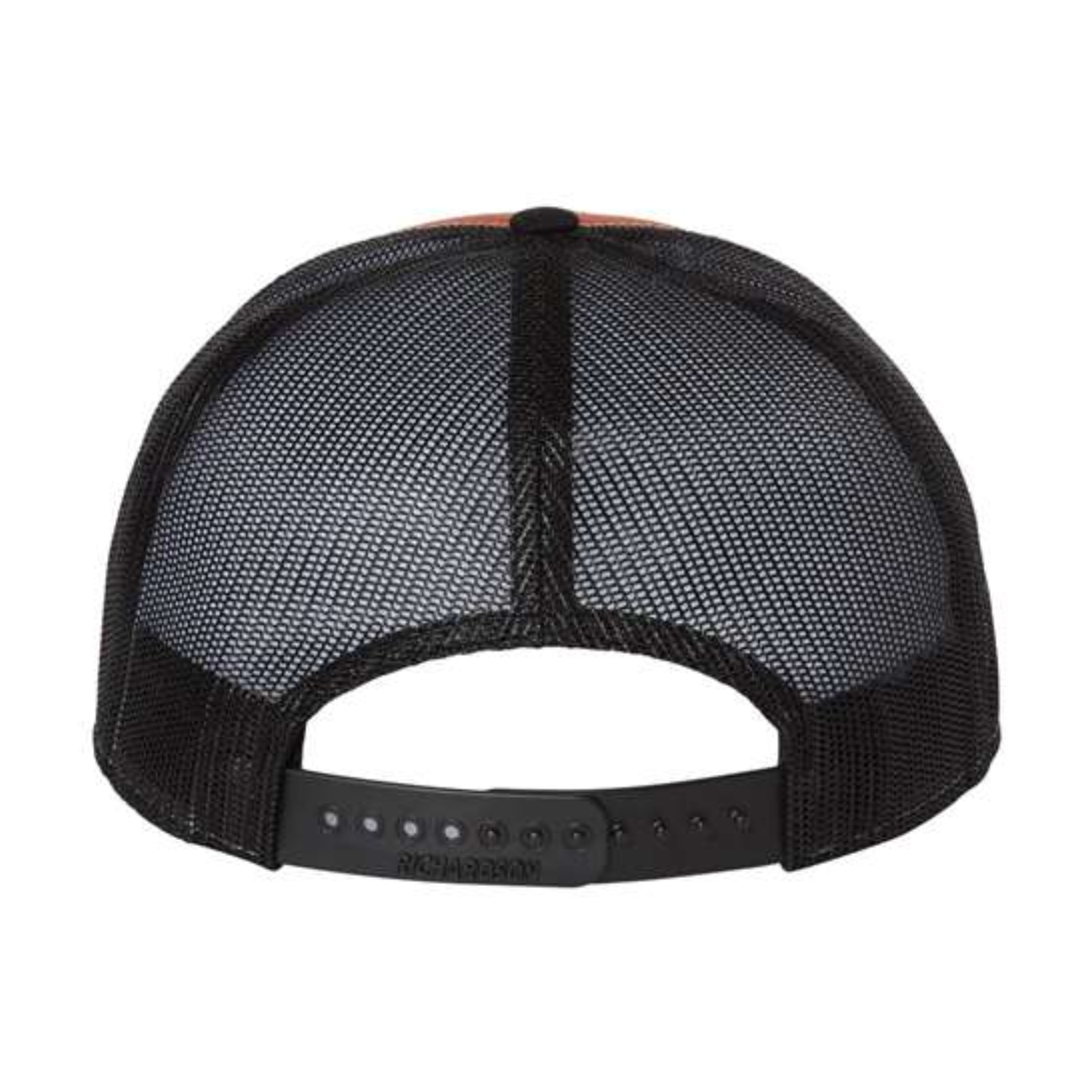 Richardson 168 | Seven Panel Trucker Cap | Charcoal/ Burnt Orange/ Black