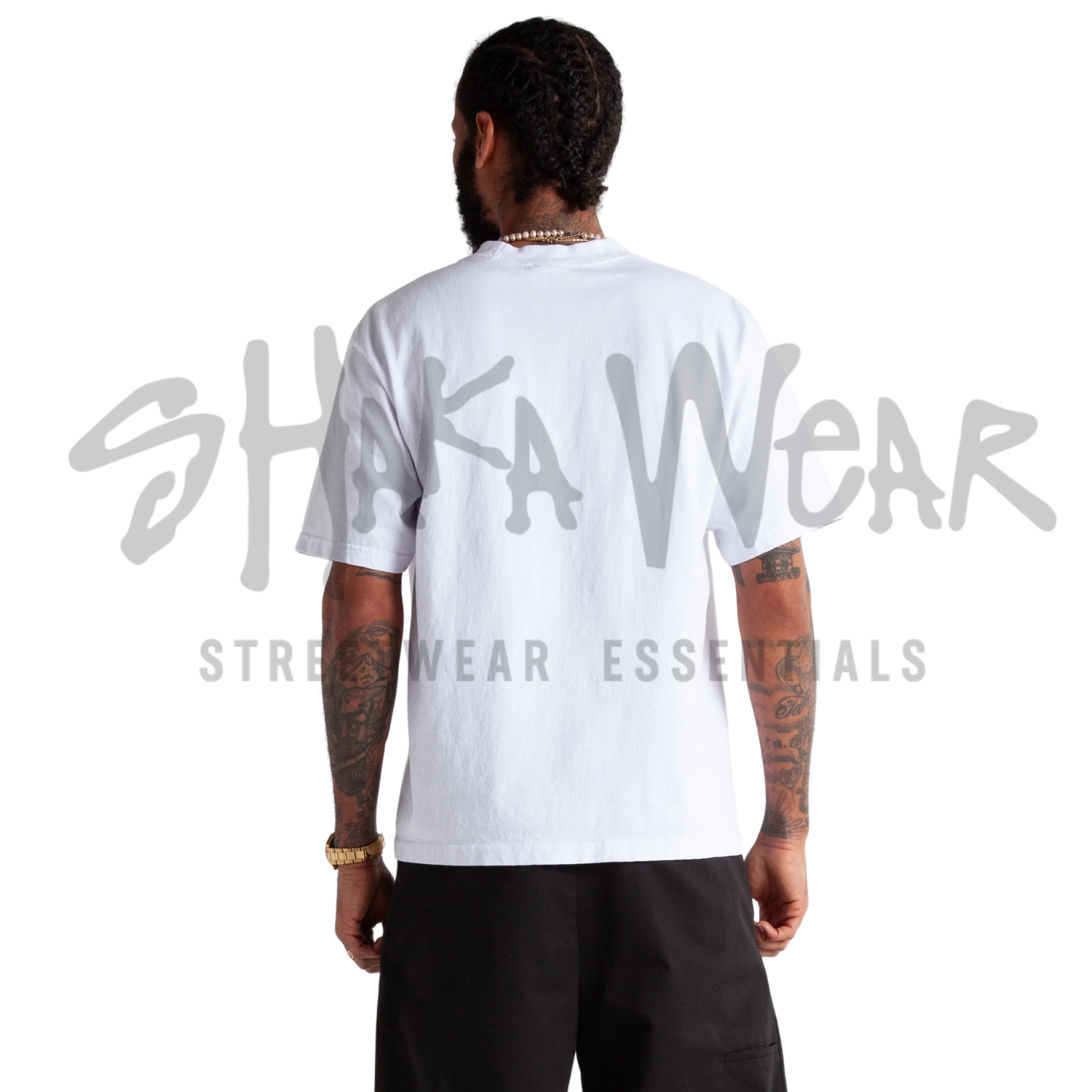 Shaka Wear Max Heavyweight Cropped Tee | White | 7.5 oz