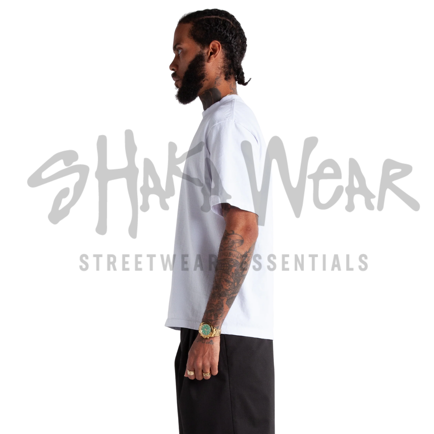 Shaka Wear Max Heavyweight Cropped Tee | White | 7.5 oz