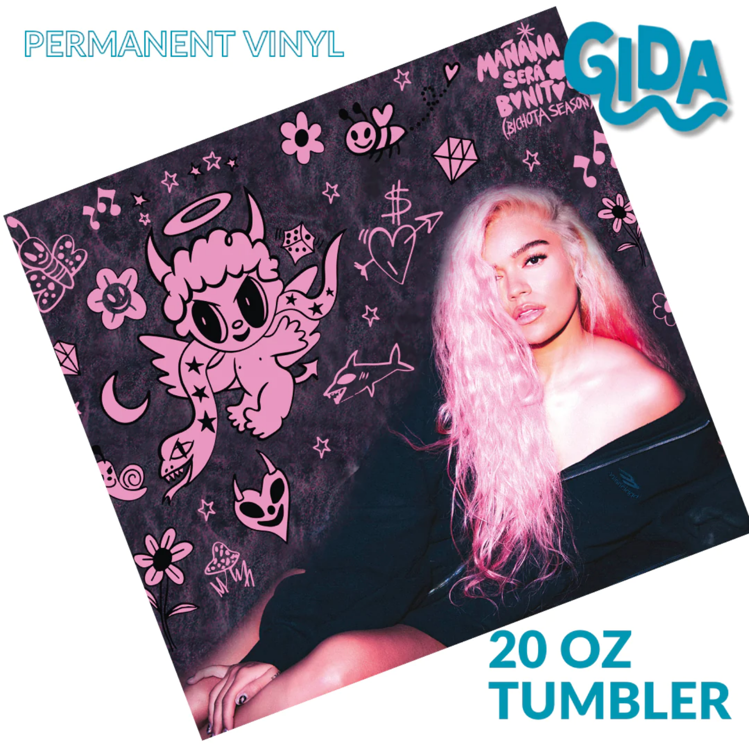 Vinyl Wrap | Karol G Diablita Bella | 20oz