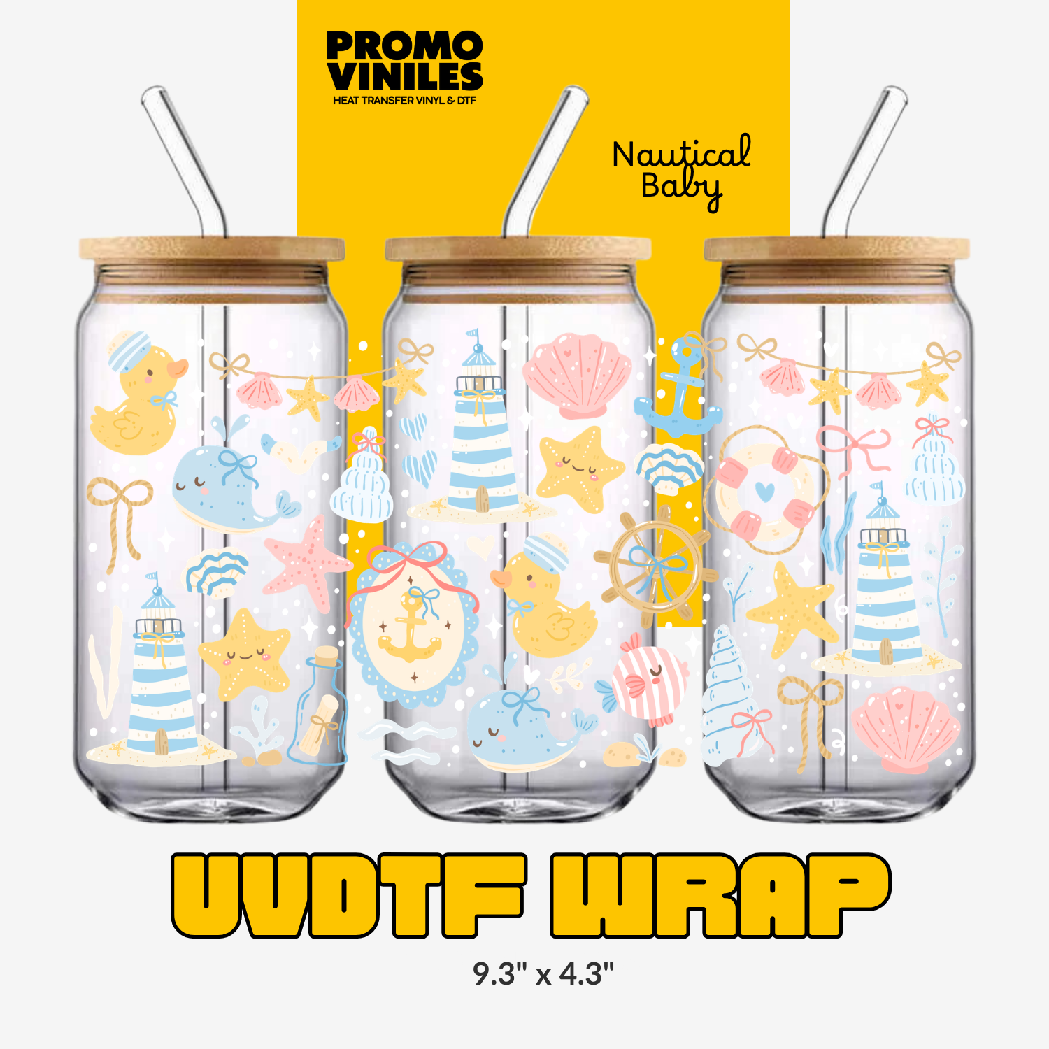 UV DTF Wrap | Nautical Baby