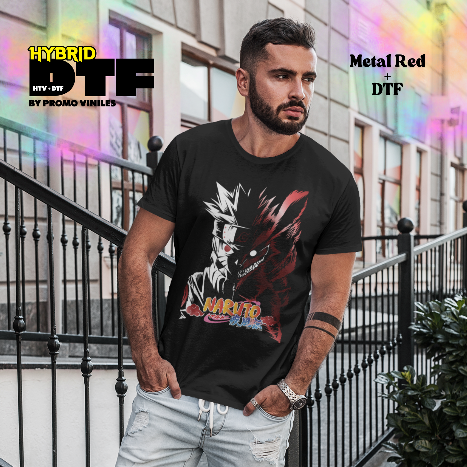 Hybrid DTF | Naruto Half | Metal Red