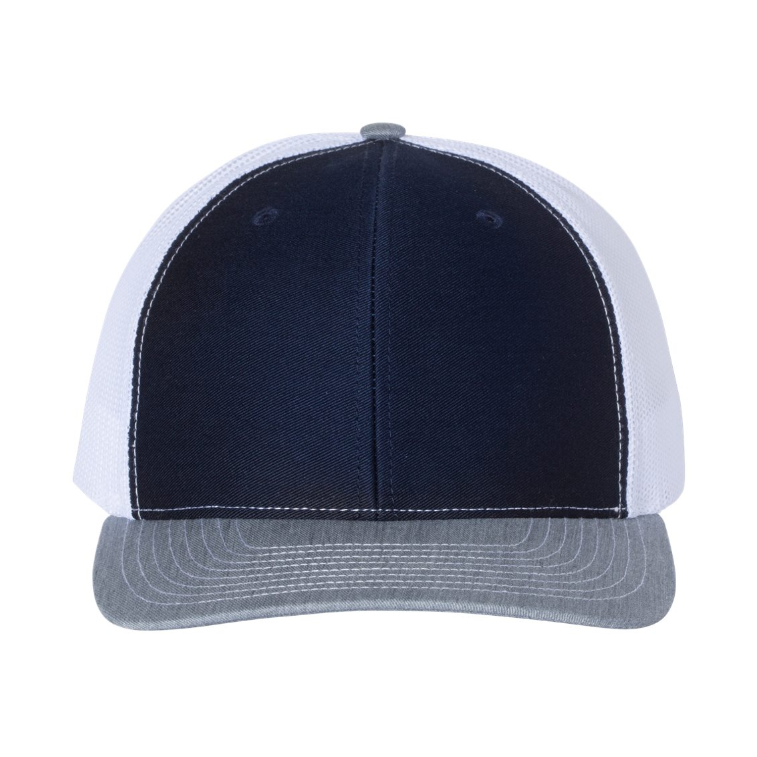 Richardson 112 | Adjustable Snapback Trucker Cap | Navy/ White/ Heather Grey