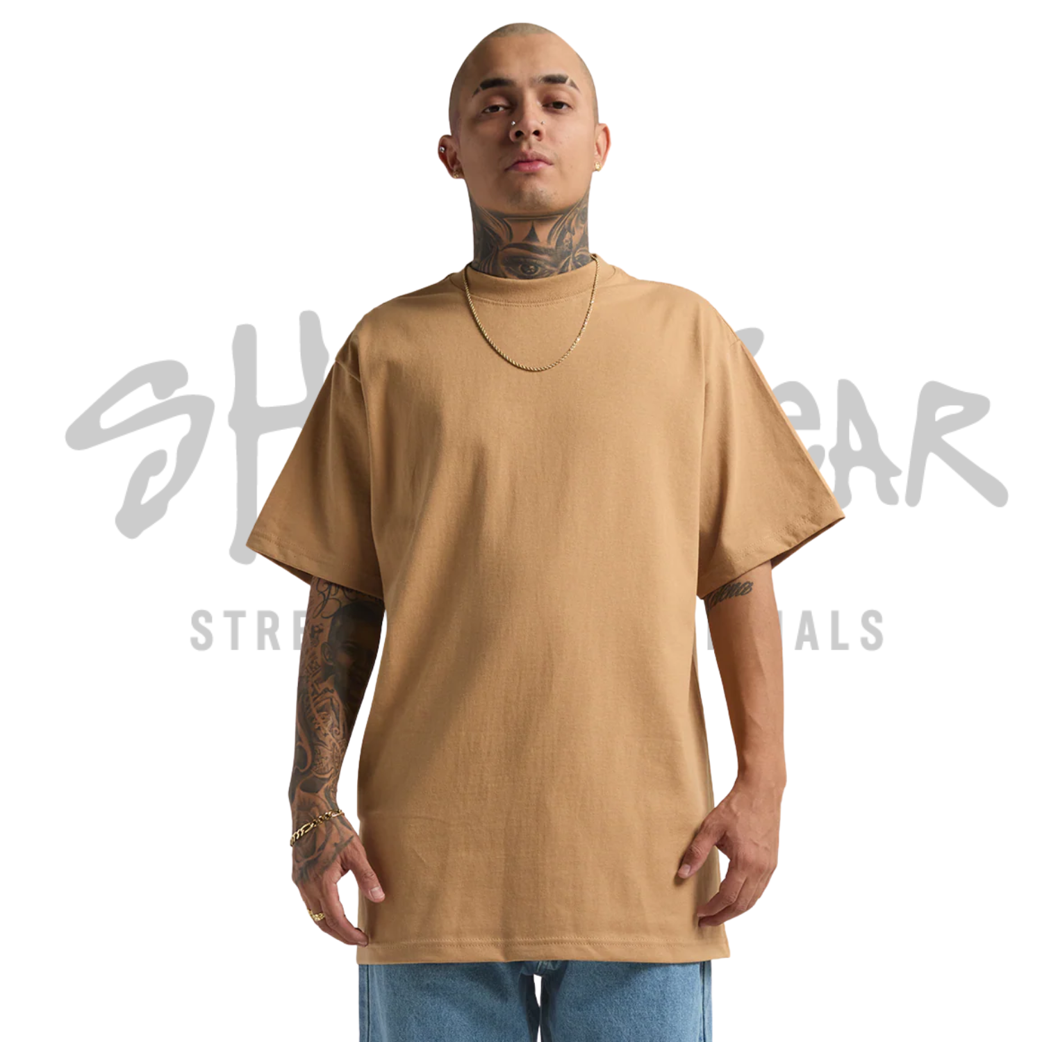 Shaka Wear Max Heavyweight Short Sleeve | Khaki | 7.5 oz