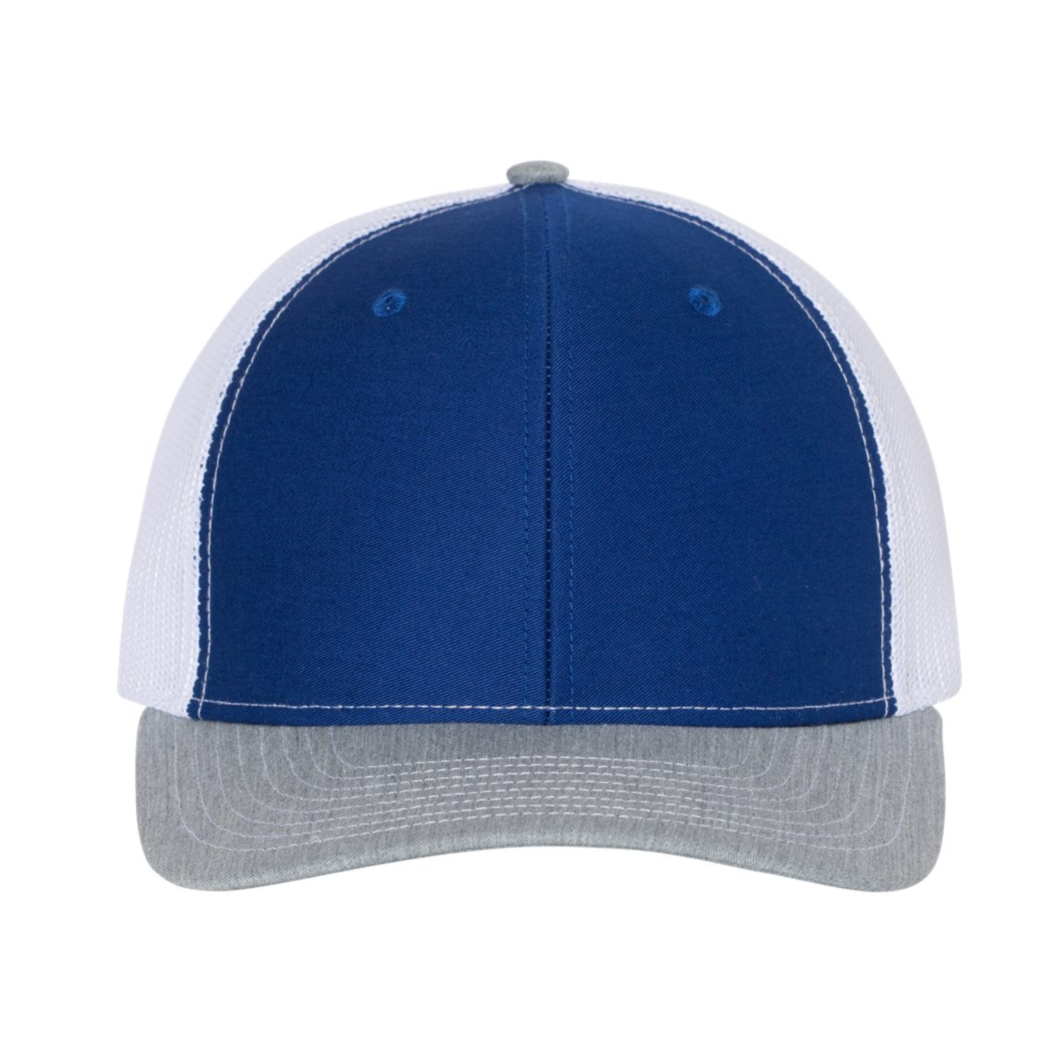 Richardson 112 | Adjustable Snapback Trucker Cap | Royal/ White/ Heather Grey