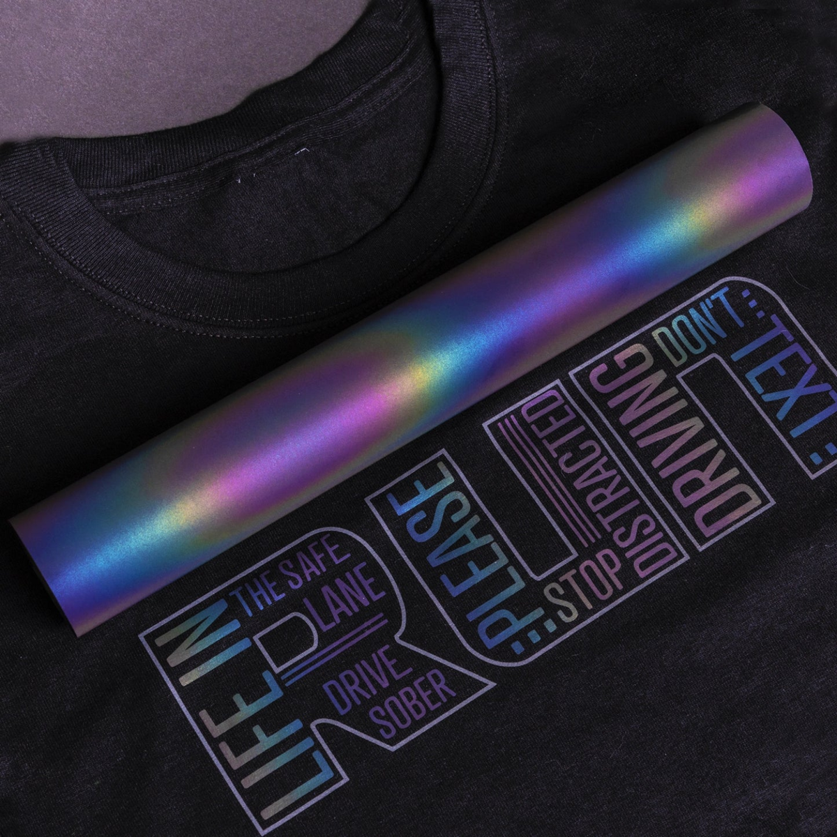 Siser EasyReflective® Vinil Textil Térmico | Rainbow Black 11.8"