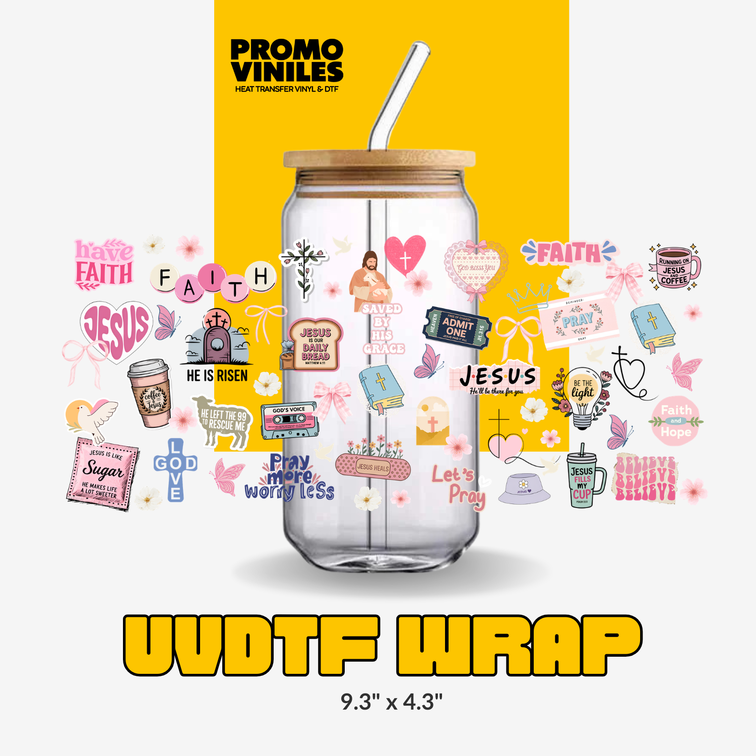Promo Viniles Panamá - UV DTF Wrap | Faith - Promo Viniles Panamá