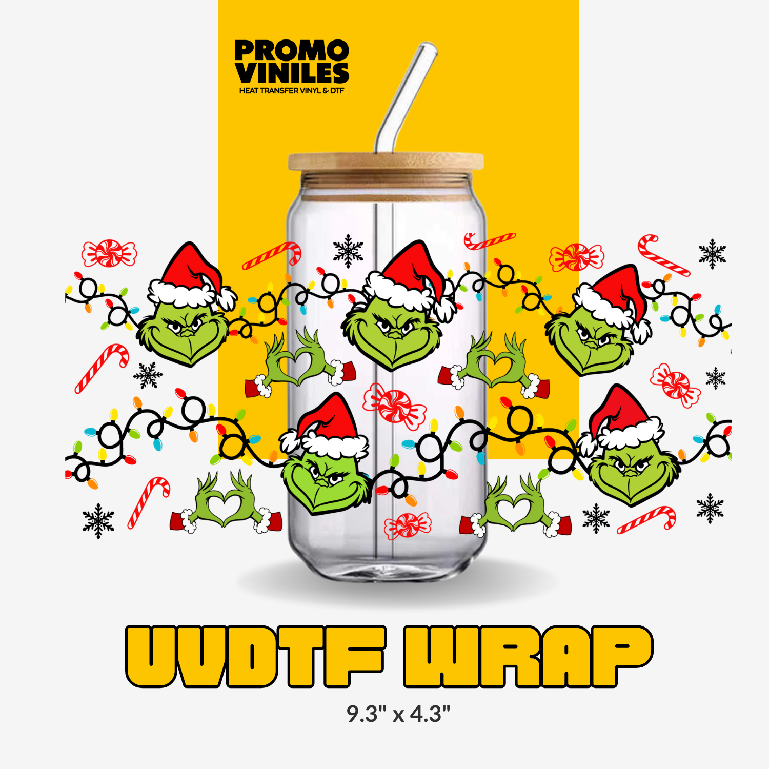 UV DTF Wrap | Red Grinch