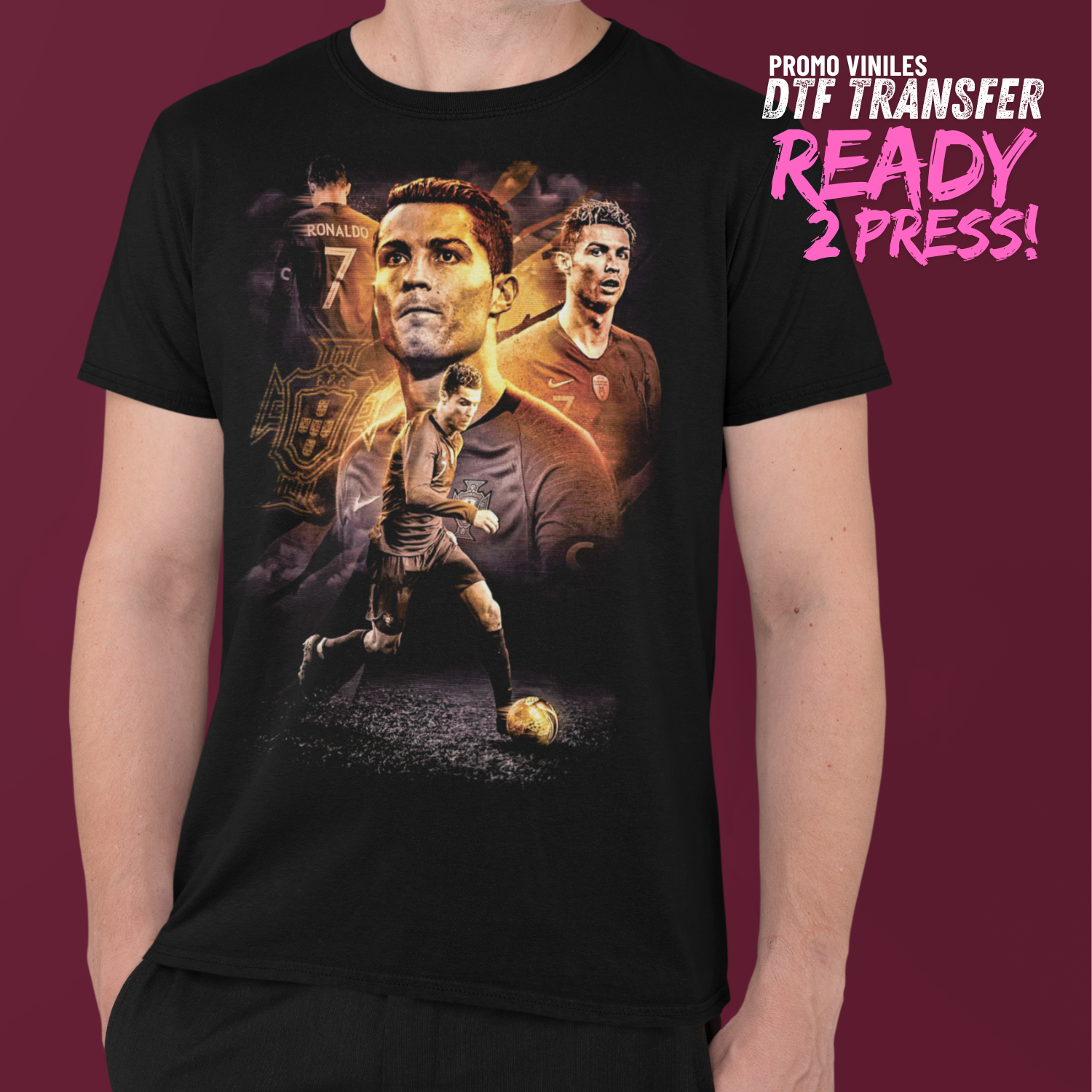 DTF Transfers | CR7 | Halftones | 11x15