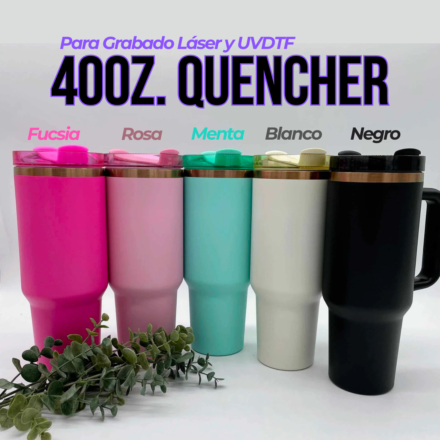 Tumbler 40oz |  Acero Inox. | Grabado Láser | Incluye UVDTF Gratis