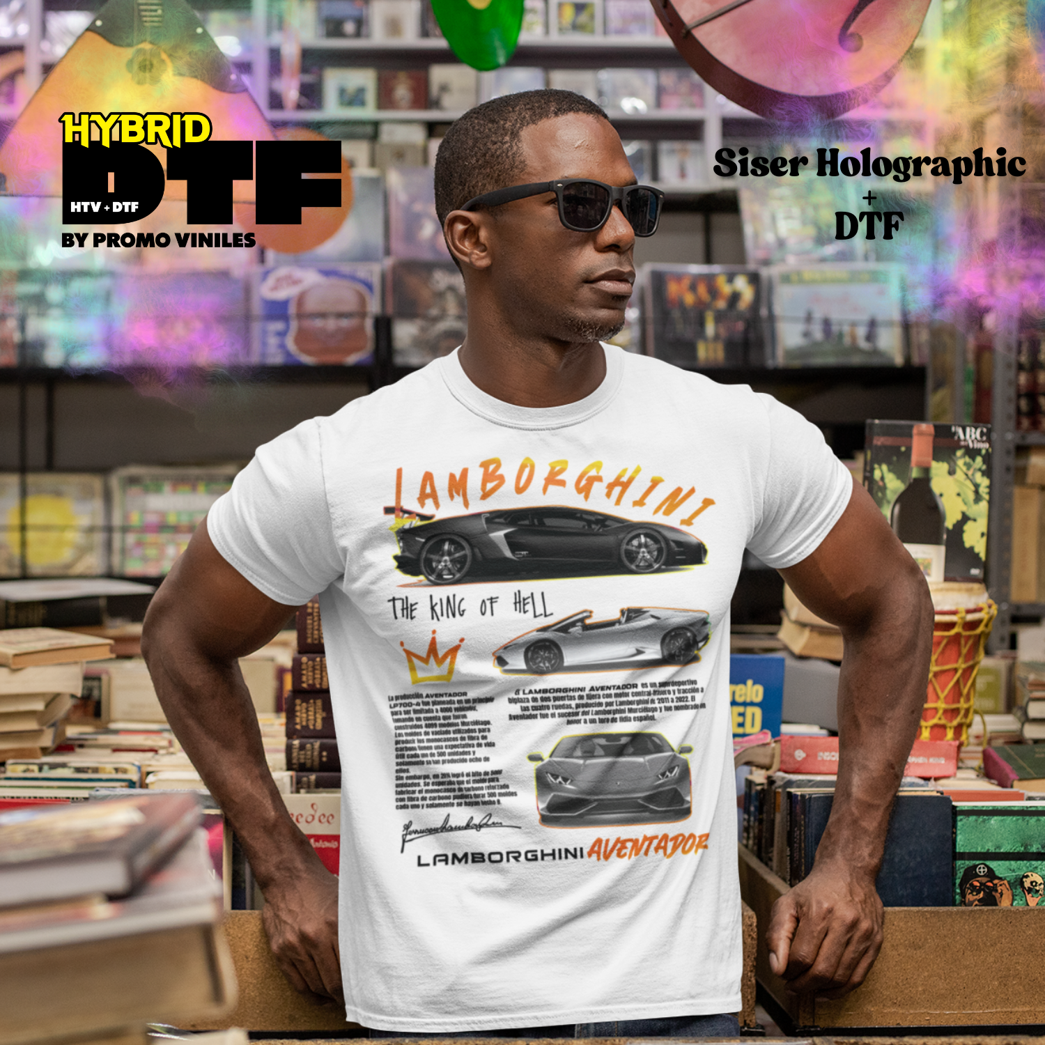 Hybrid DTF | Lambo | Holographic Firelit Pearl